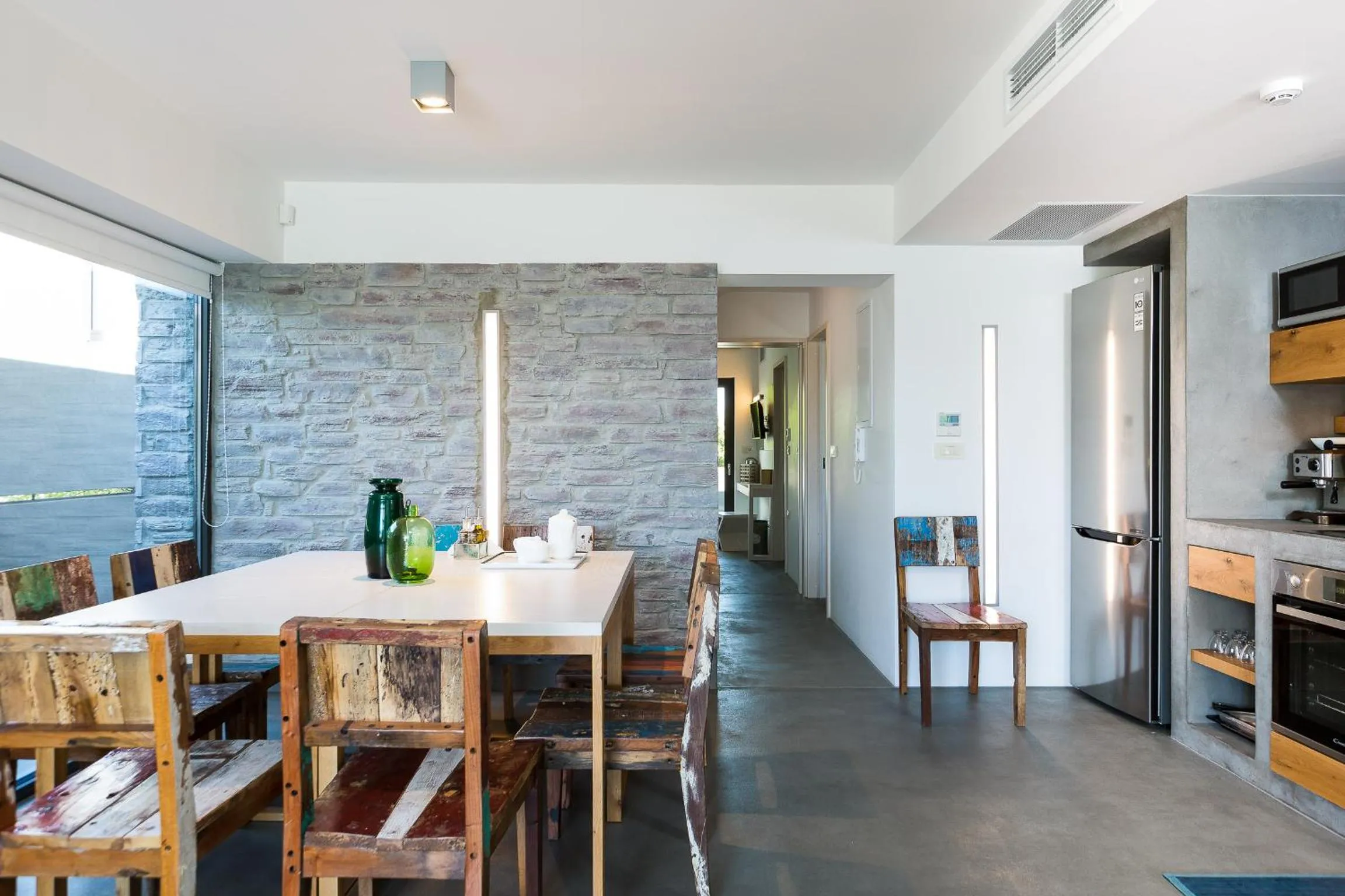 Dining area in Elea Villas - Aspro & Blanche