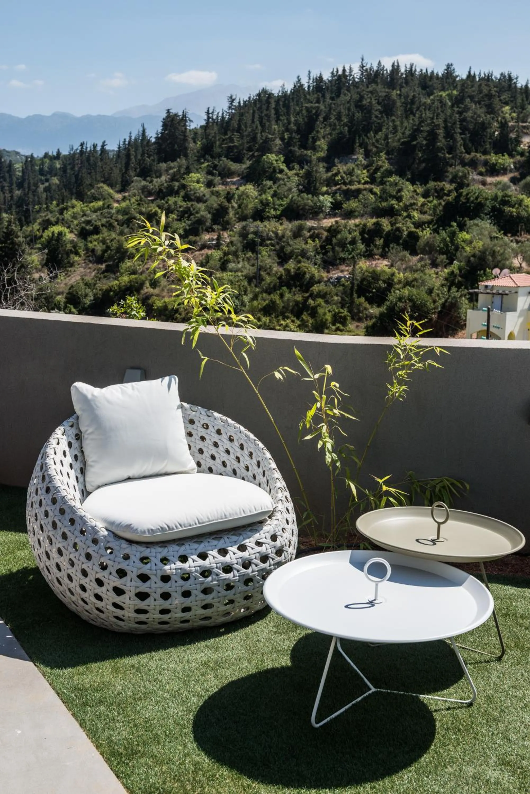 Seating area in Elea Villas - Aspro & Blanche