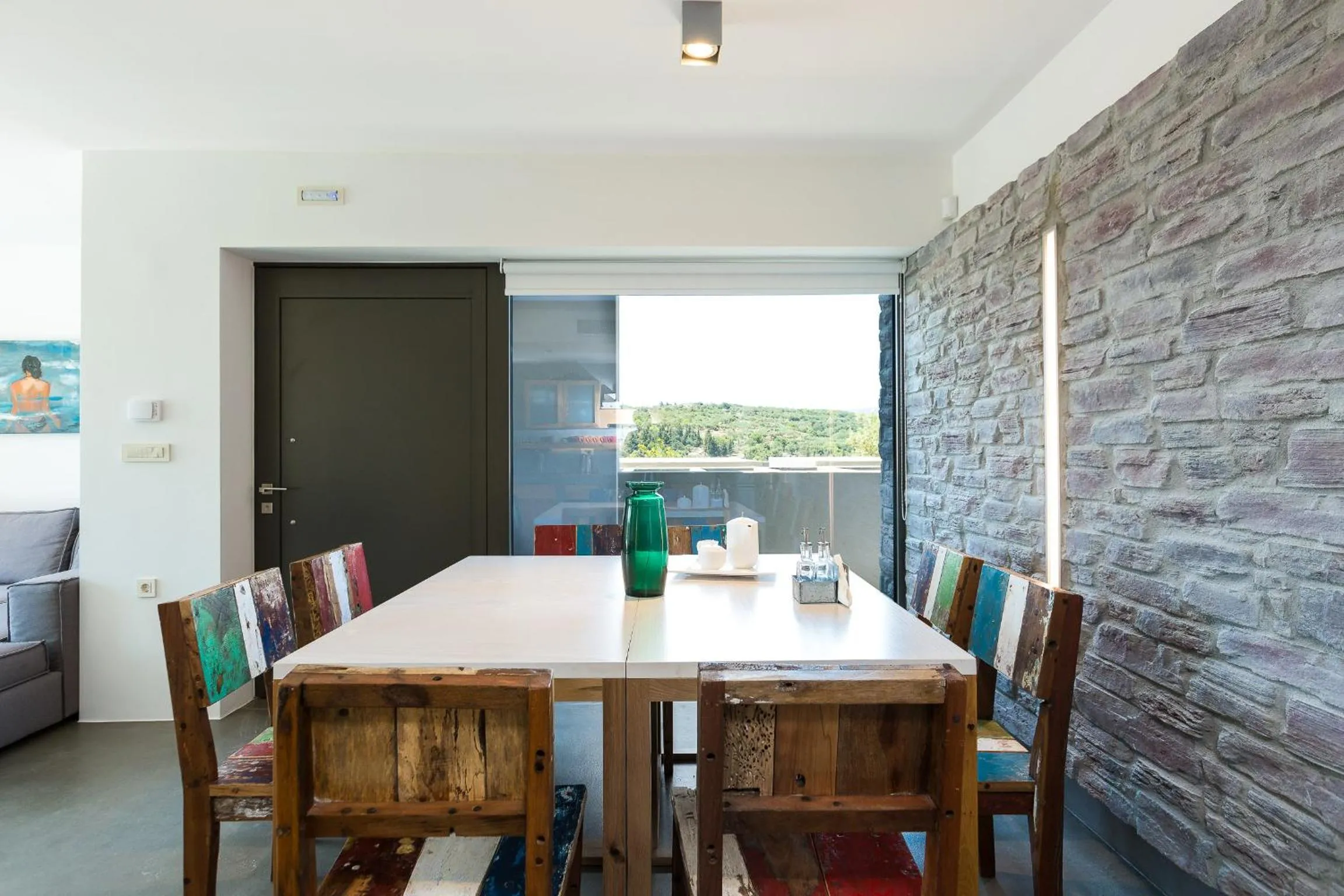 Dining area in Elea Villas - Aspro & Blanche