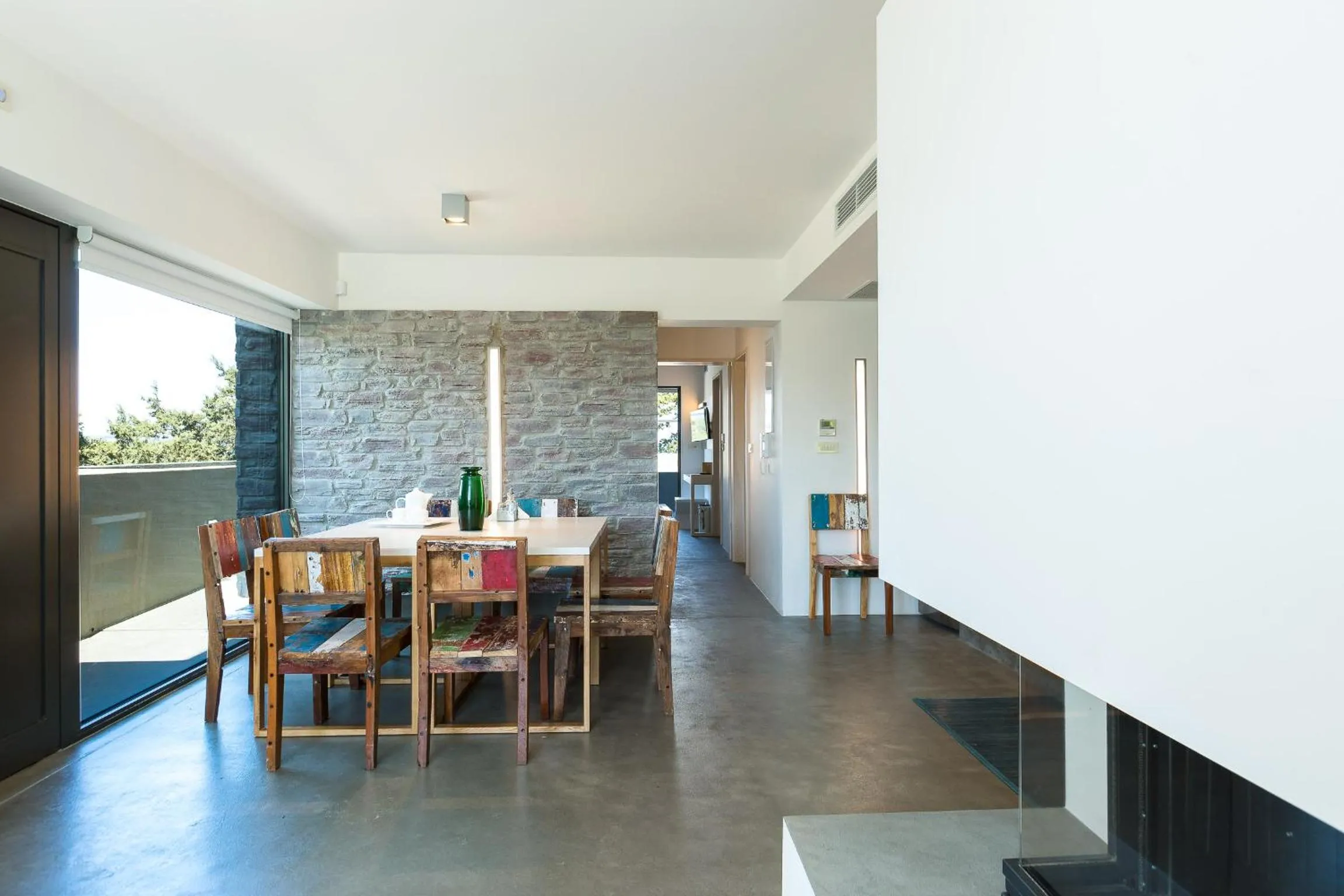 Dining area in Elea Villas - Aspro & Blanche