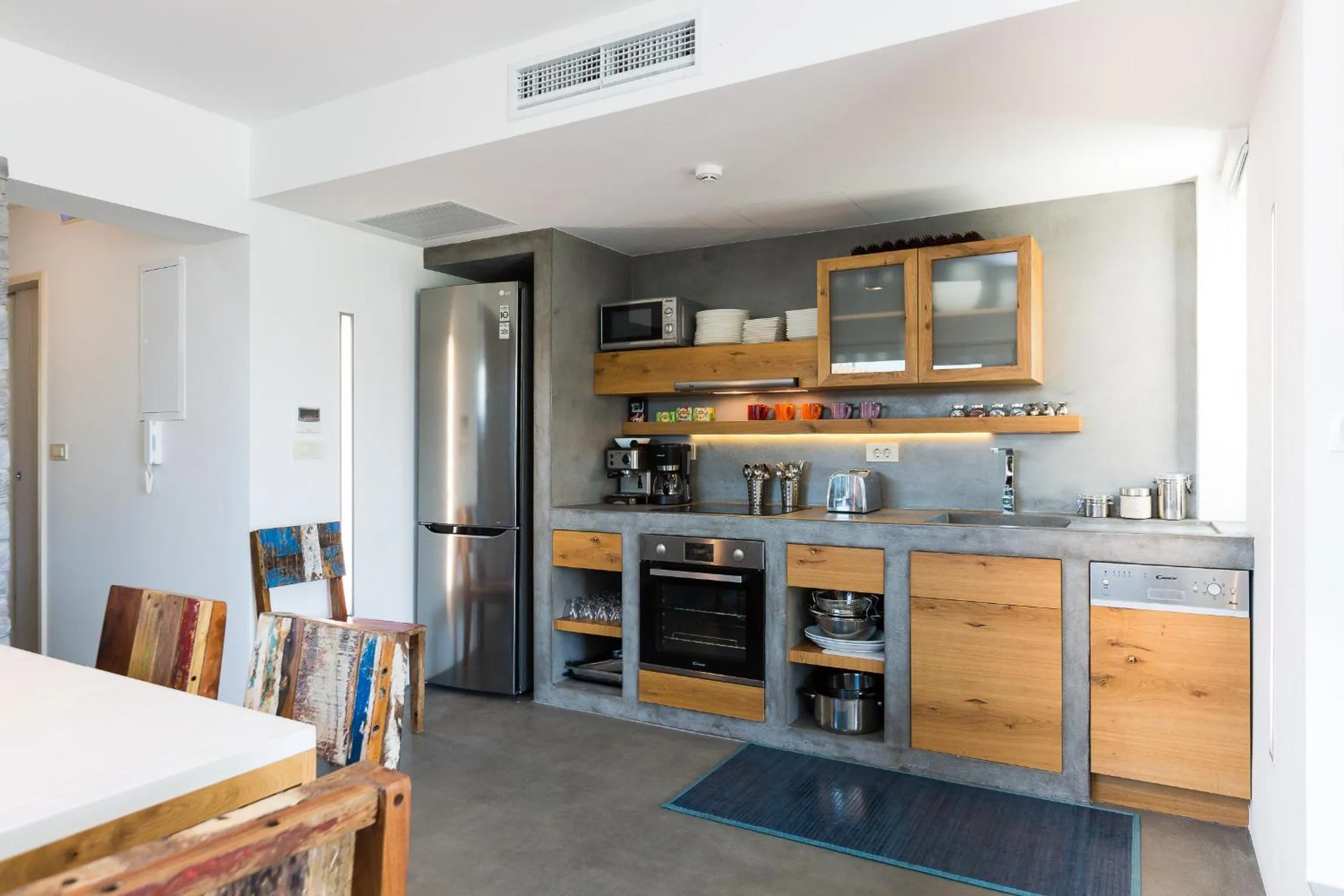 Kitchen or kitchenette in Elea Villas - Aspro & Blanche