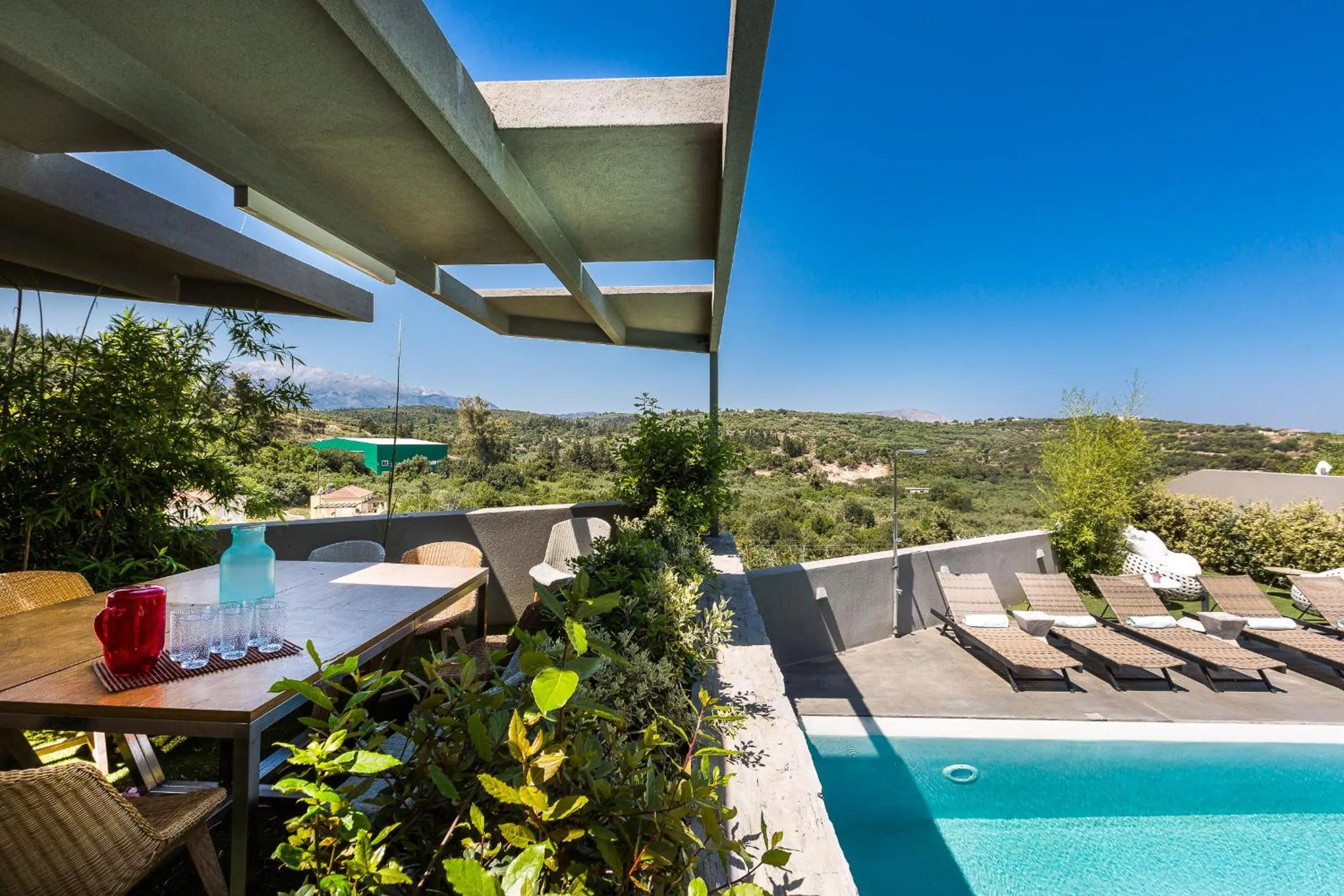 BBQ facilities in Elea Villas - Aspro & Blanche