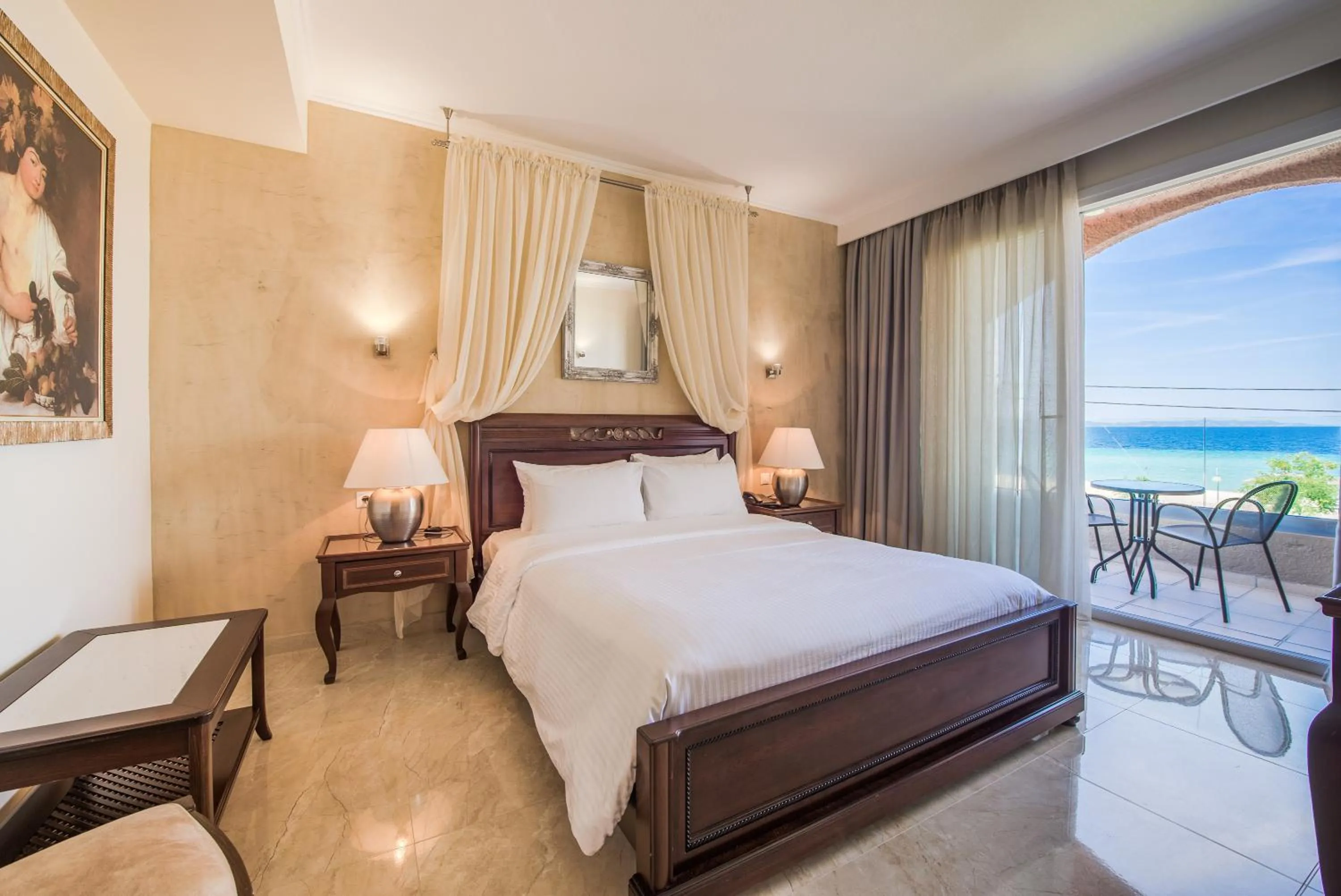 Photo of the whole room, Bed in Antigoni Seaside Resort