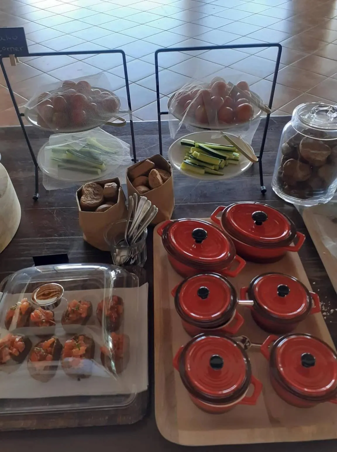 Buffet breakfast in Varos Village Boutique Hotel