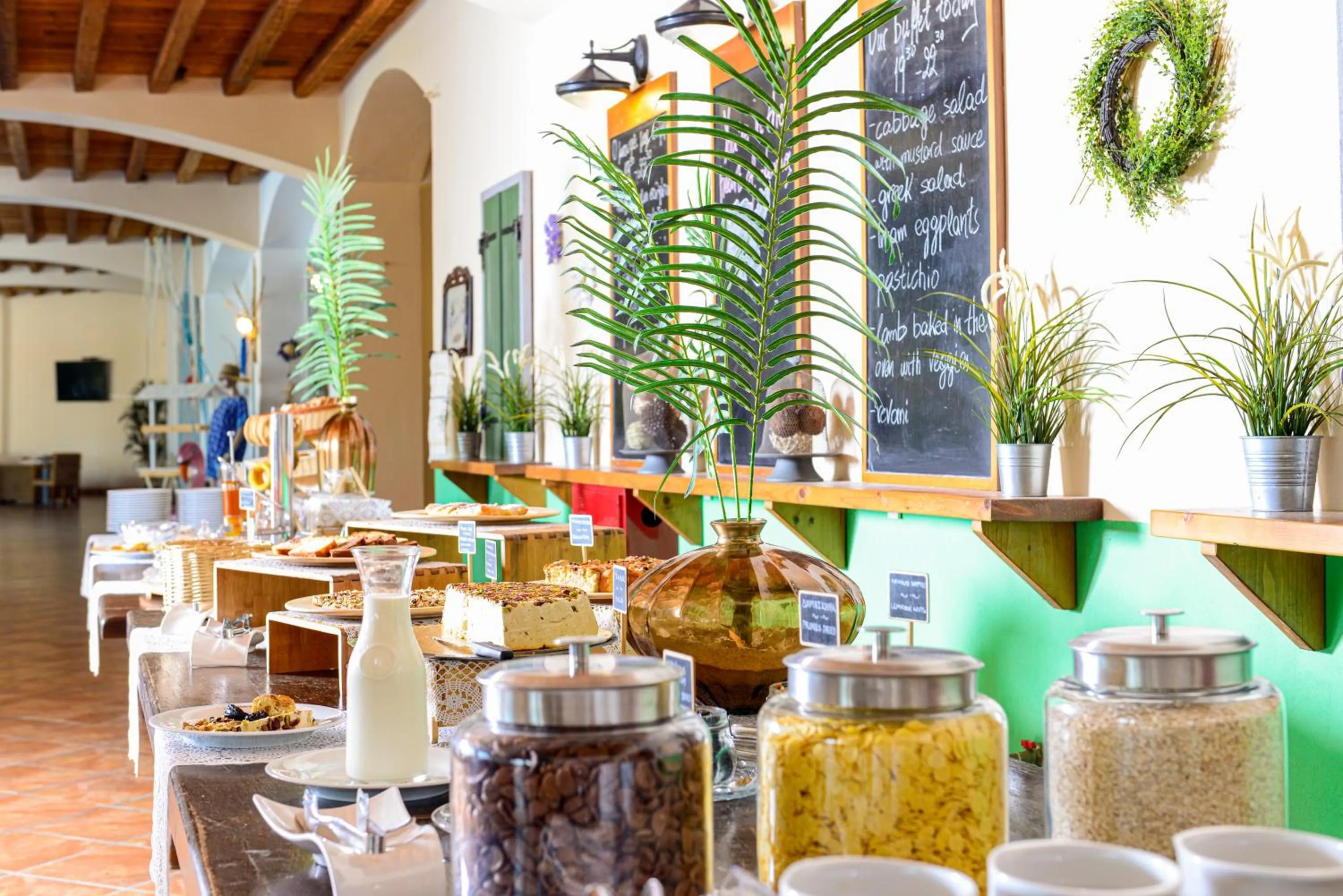 Buffet breakfast in Varos Village Boutique Hotel