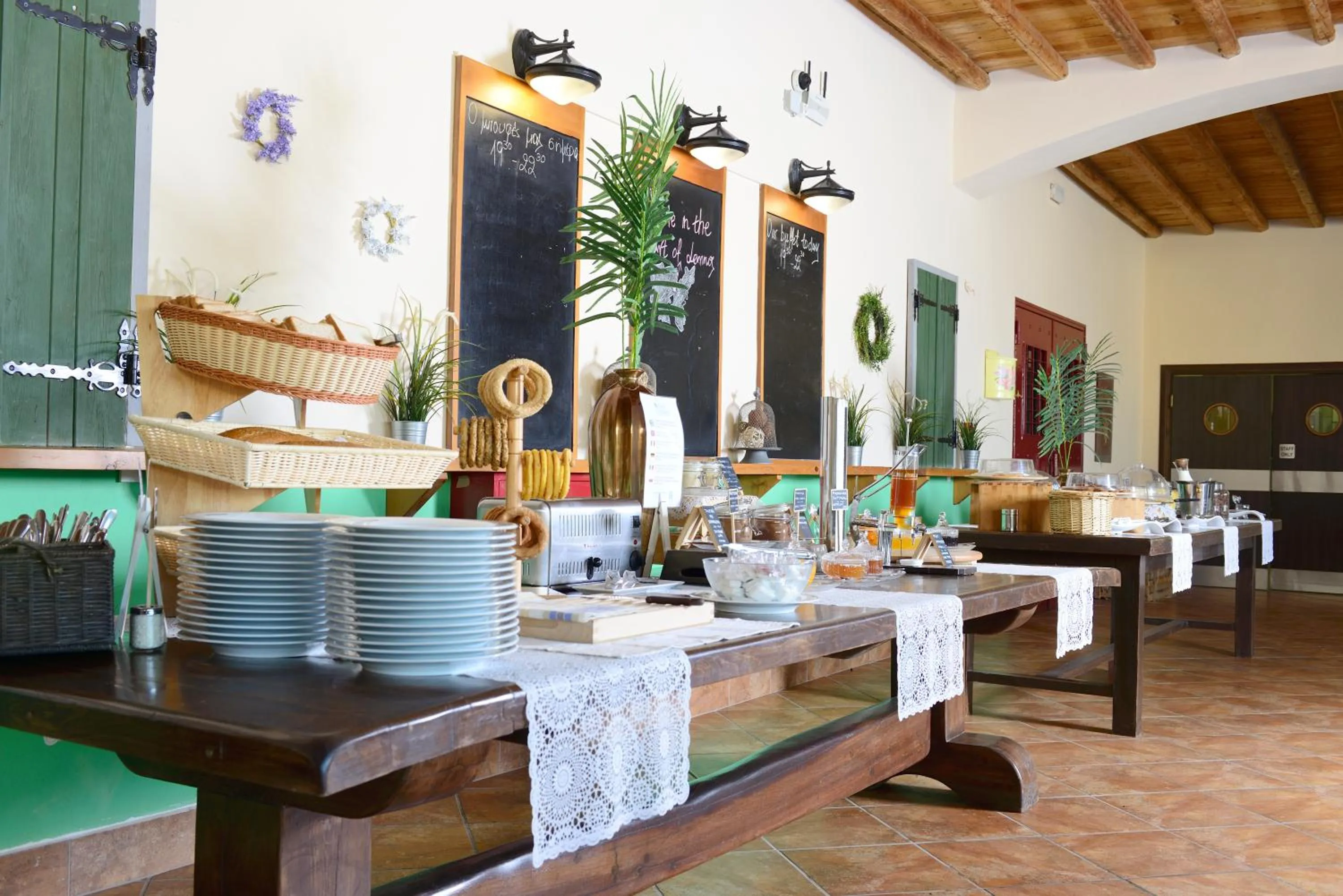 Buffet breakfast in Varos Village Boutique Hotel