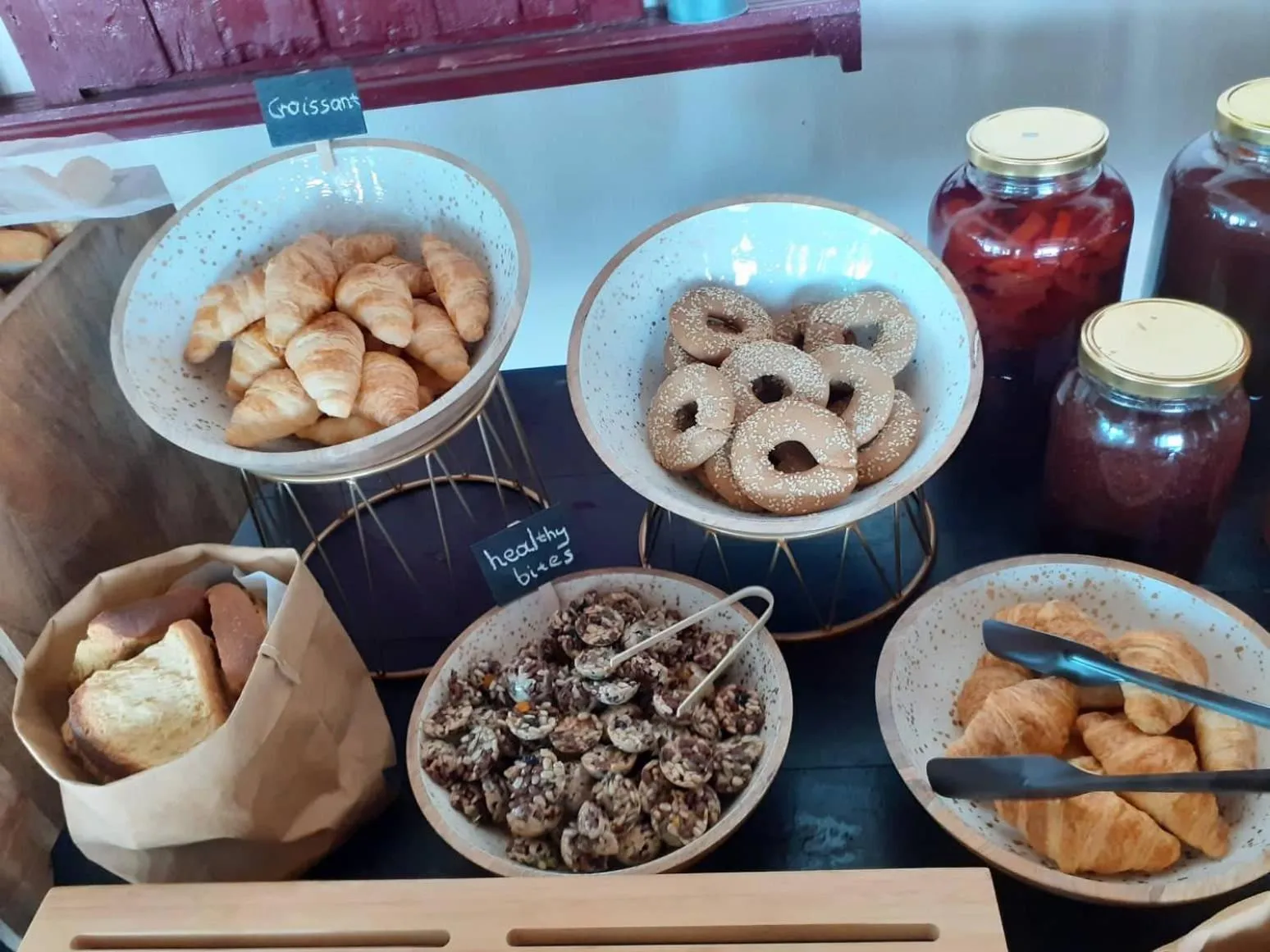 Buffet breakfast in Varos Village Boutique Hotel