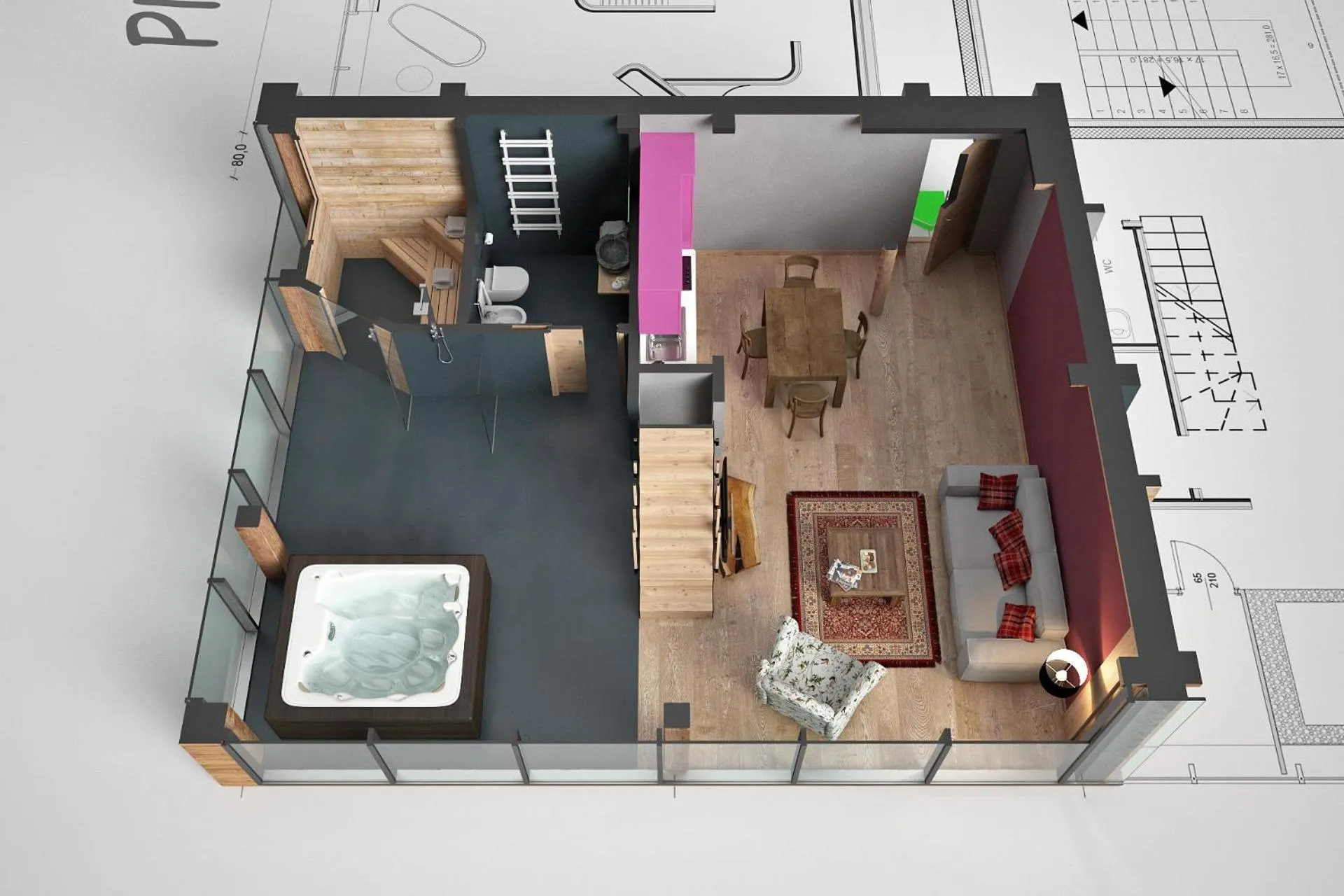 Floor plan in Aux Pieds du Roi - Suite & Spa