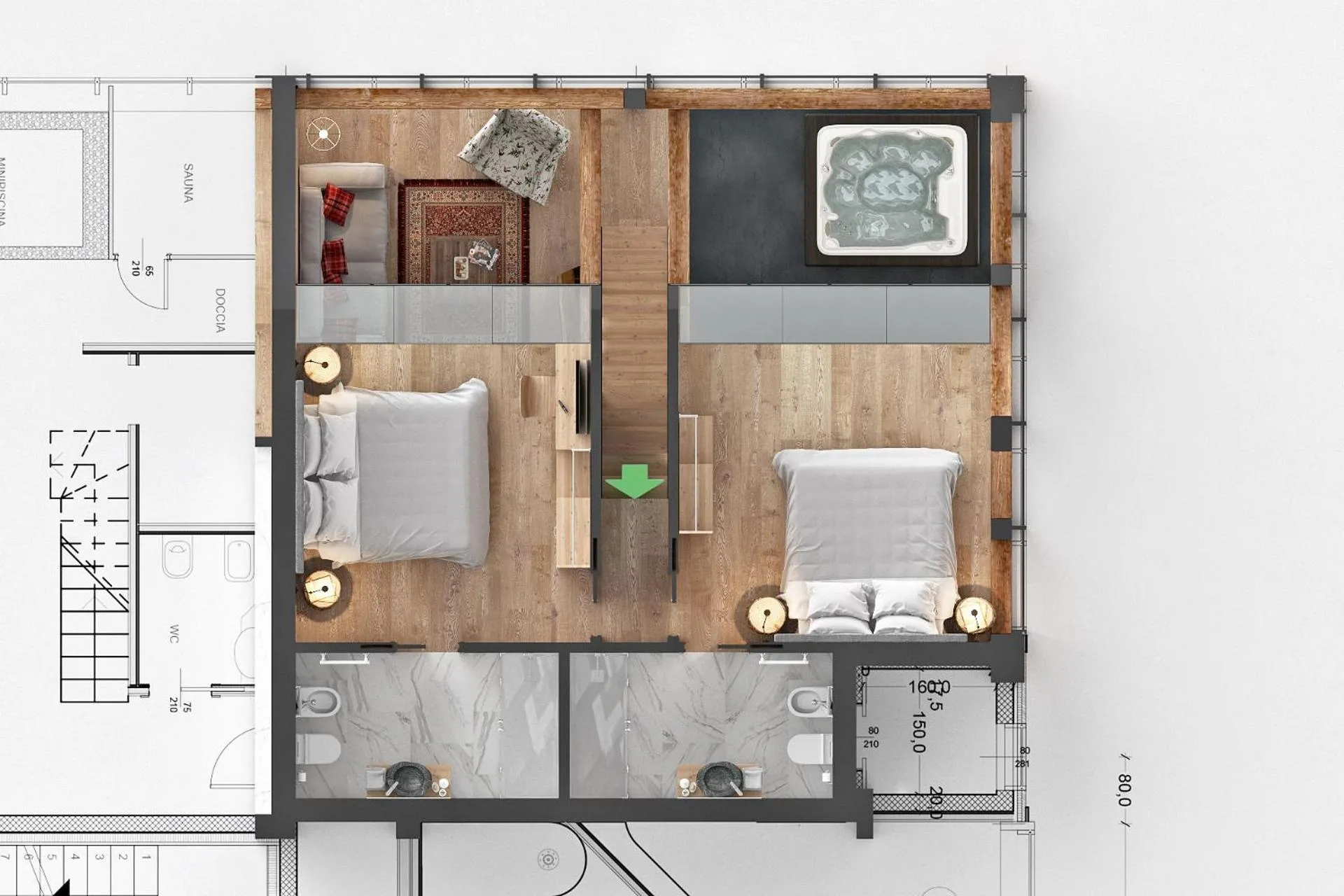 Floor plan in Aux Pieds du Roi - Suite & Spa