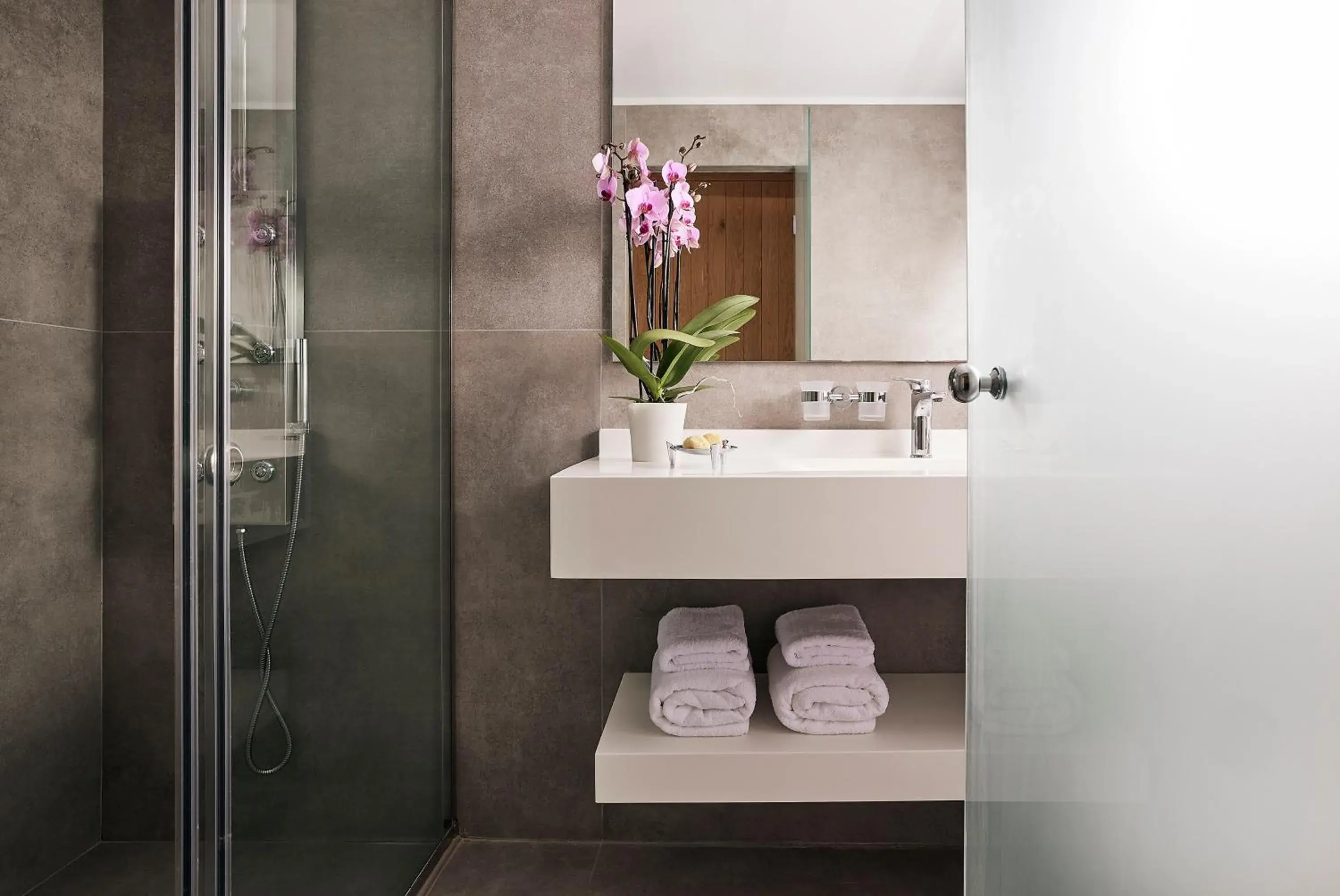 Bathroom in Tylissos Beach Hotel - Adults Only Bathroom in Tylissos Beach Hotel - Adults Only