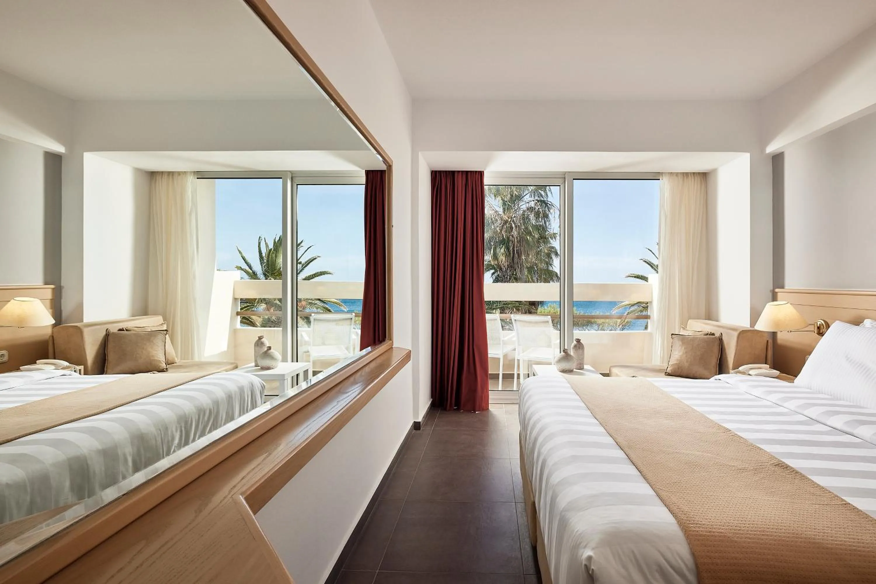 View (from property/room), Bed in Tylissos Beach Hotel - Adults Only