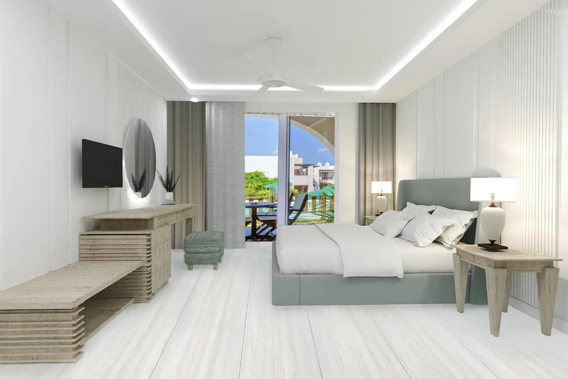 Bedroom, Bed in Gaia Palace Bedroom, Bed in Gaia Palace