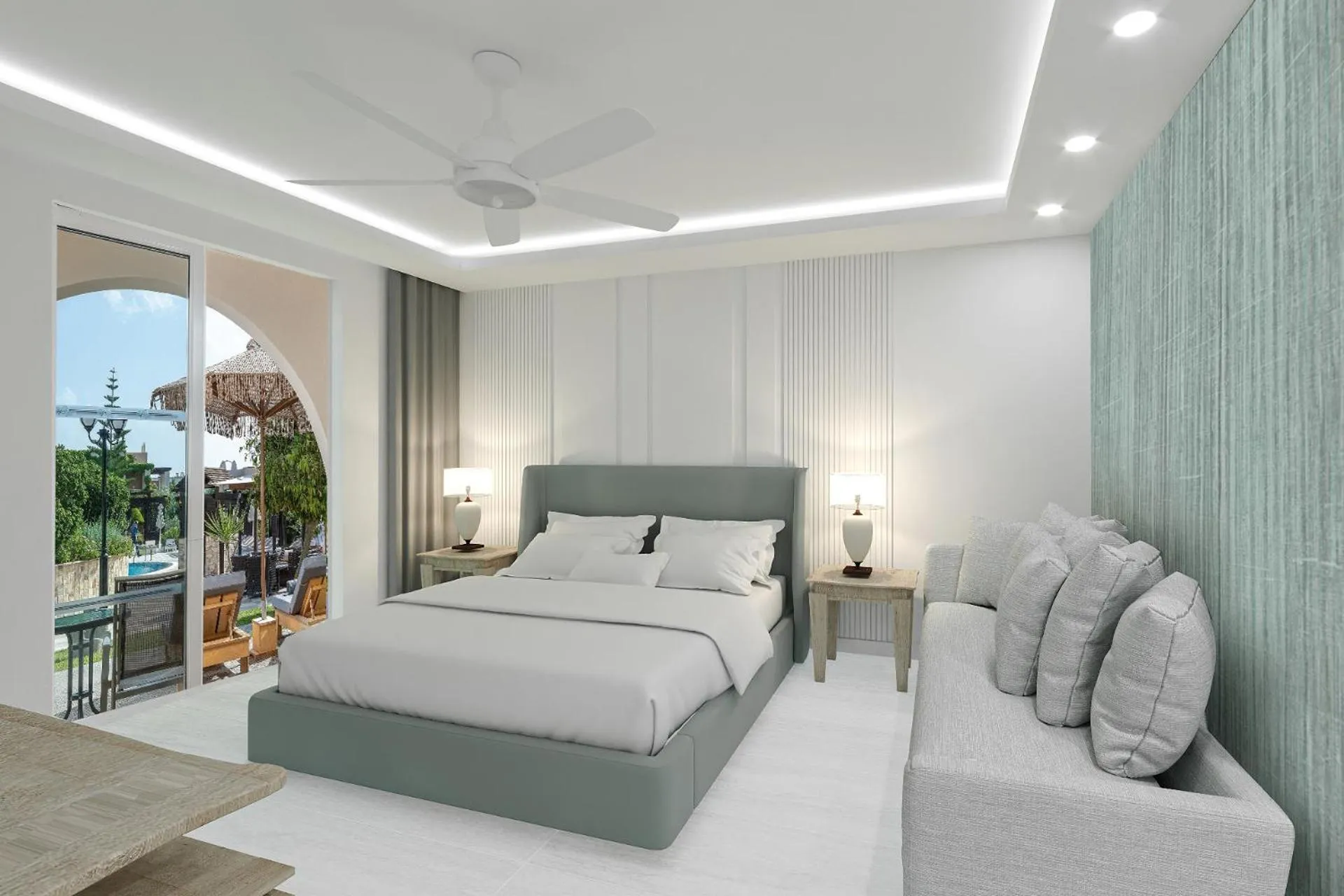 Bedroom, Bed in Gaia Palace