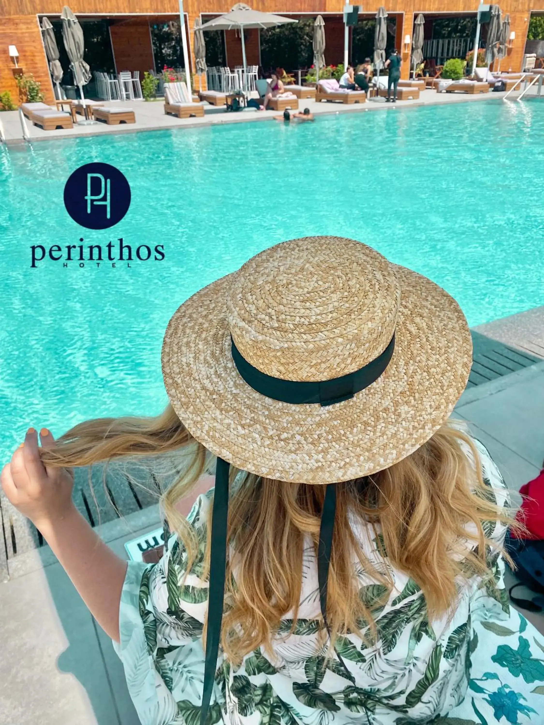 Pool view in Perinthos Hotel Pool view in Perinthos Hotel