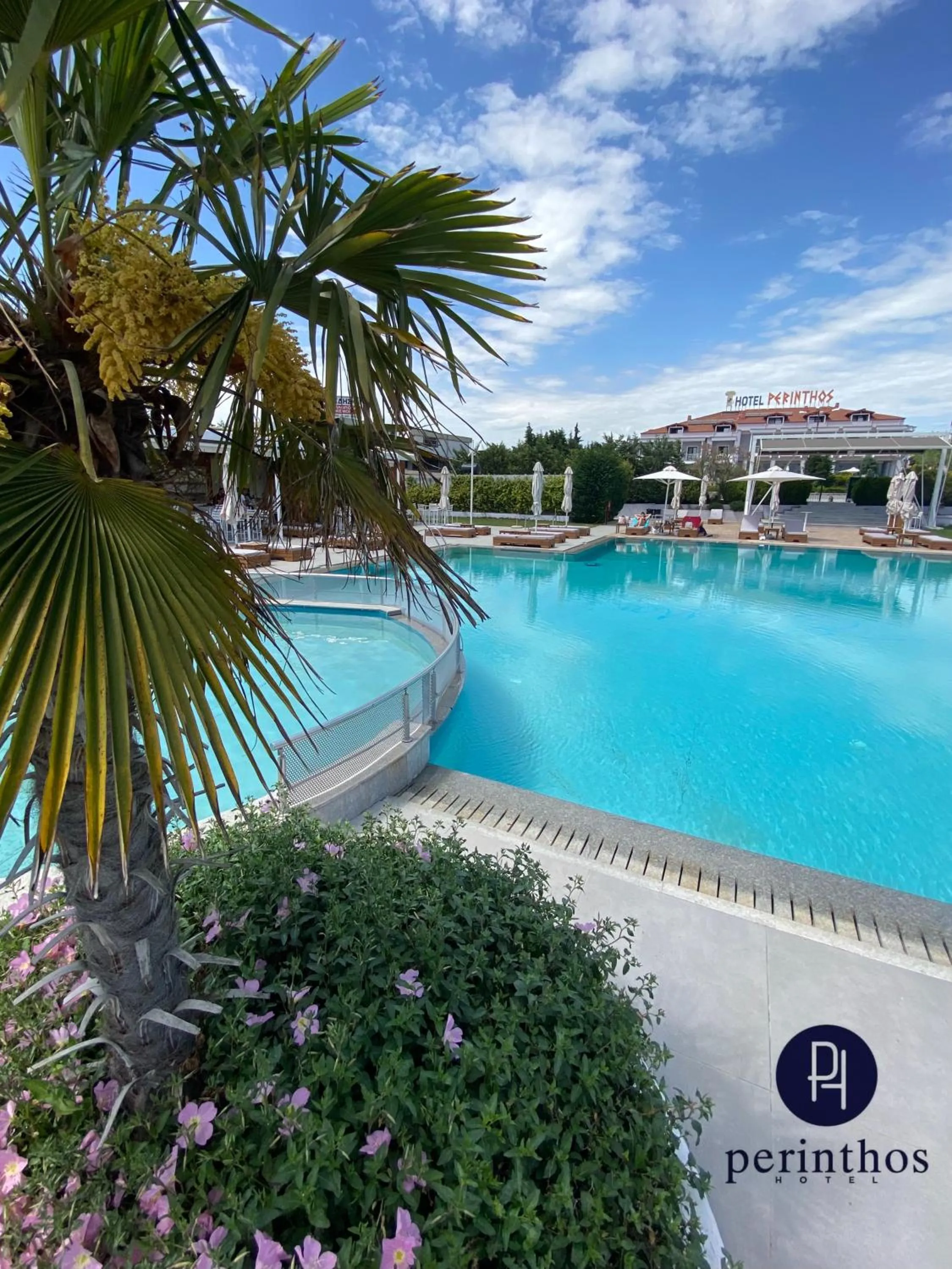 Pool view in Perinthos Hotel