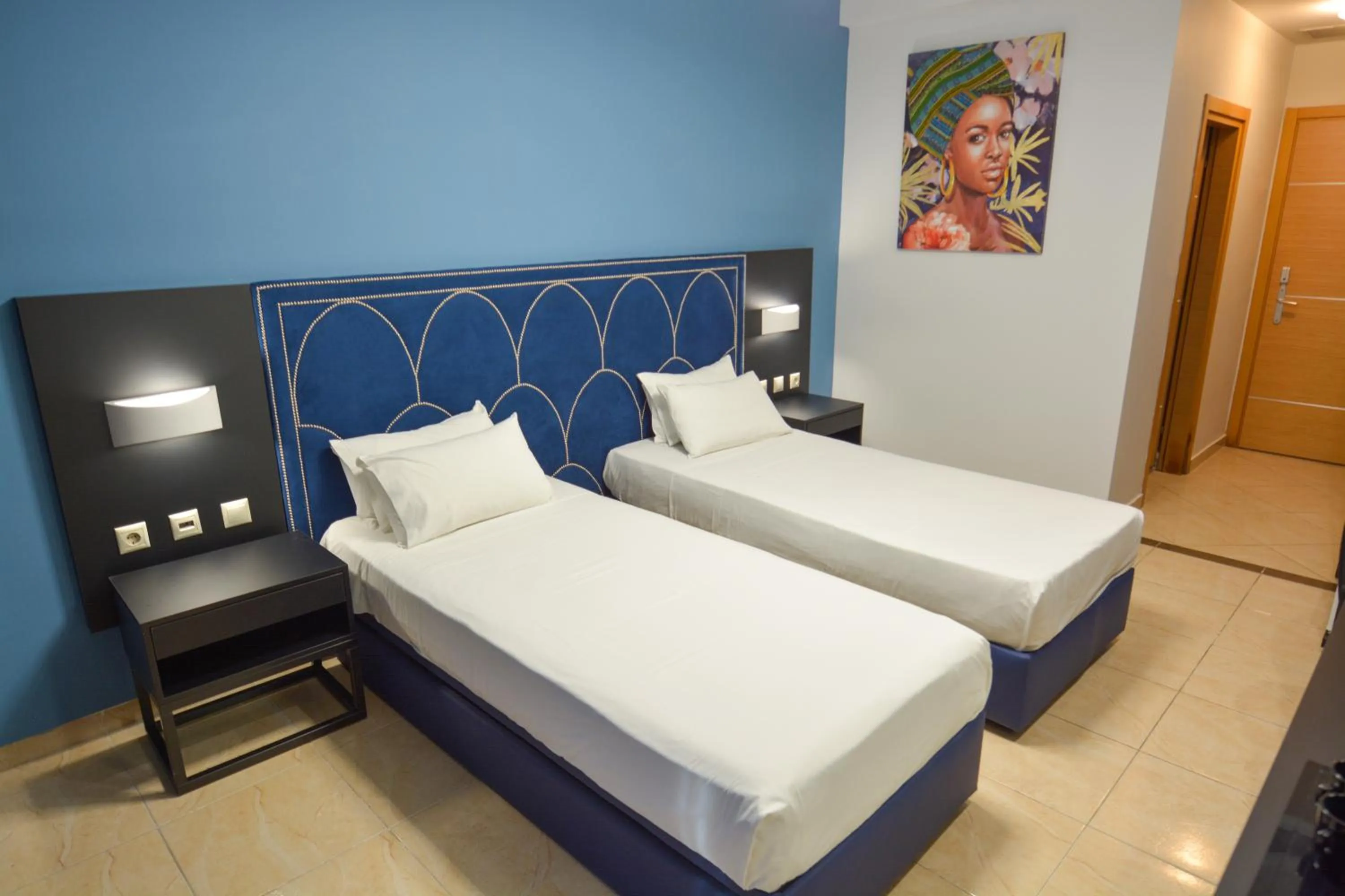 Bed in Perinthos Hotel