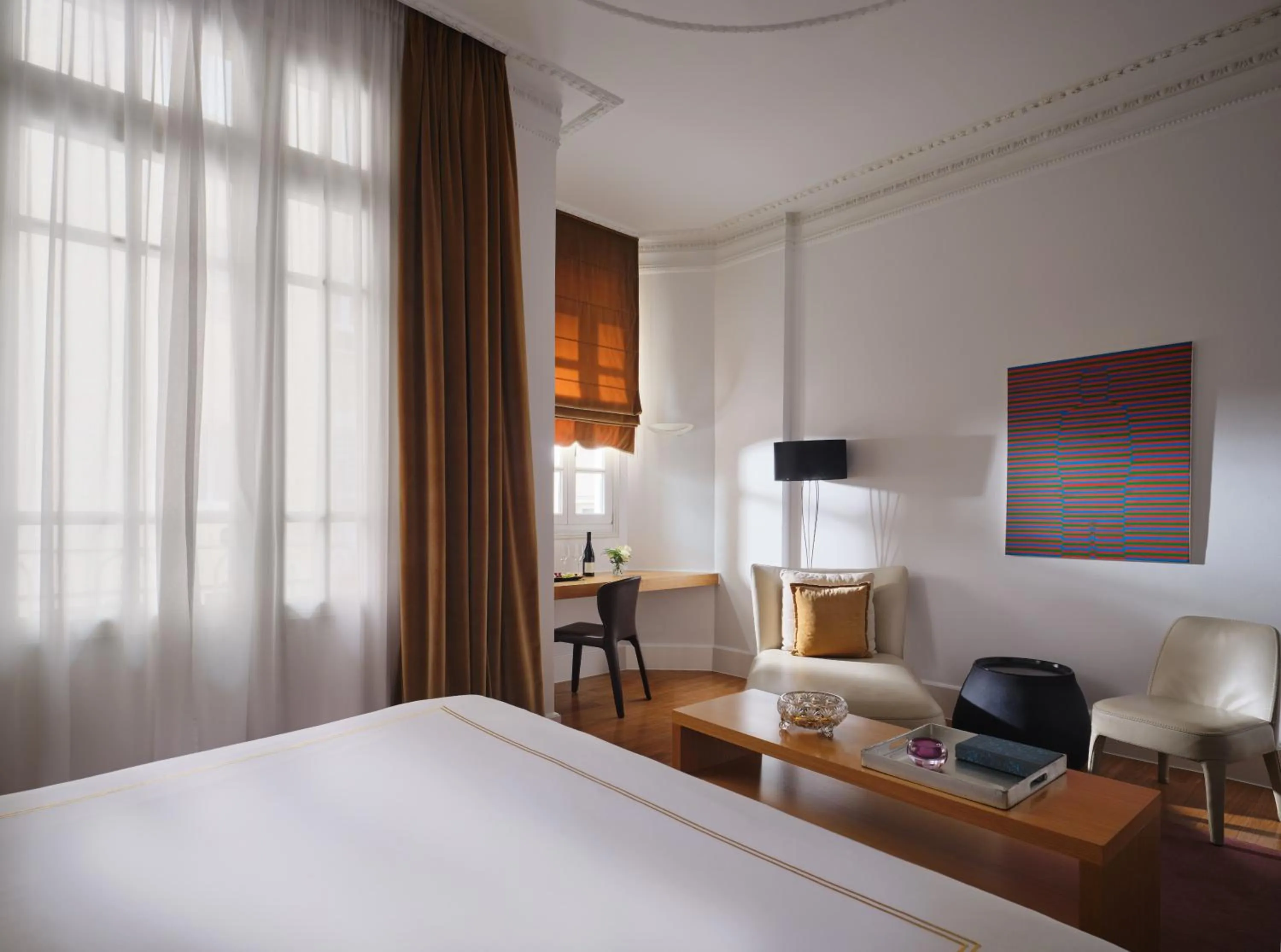 Seating area, Bed in The Excelsior - Small Luxury Hotels of the World