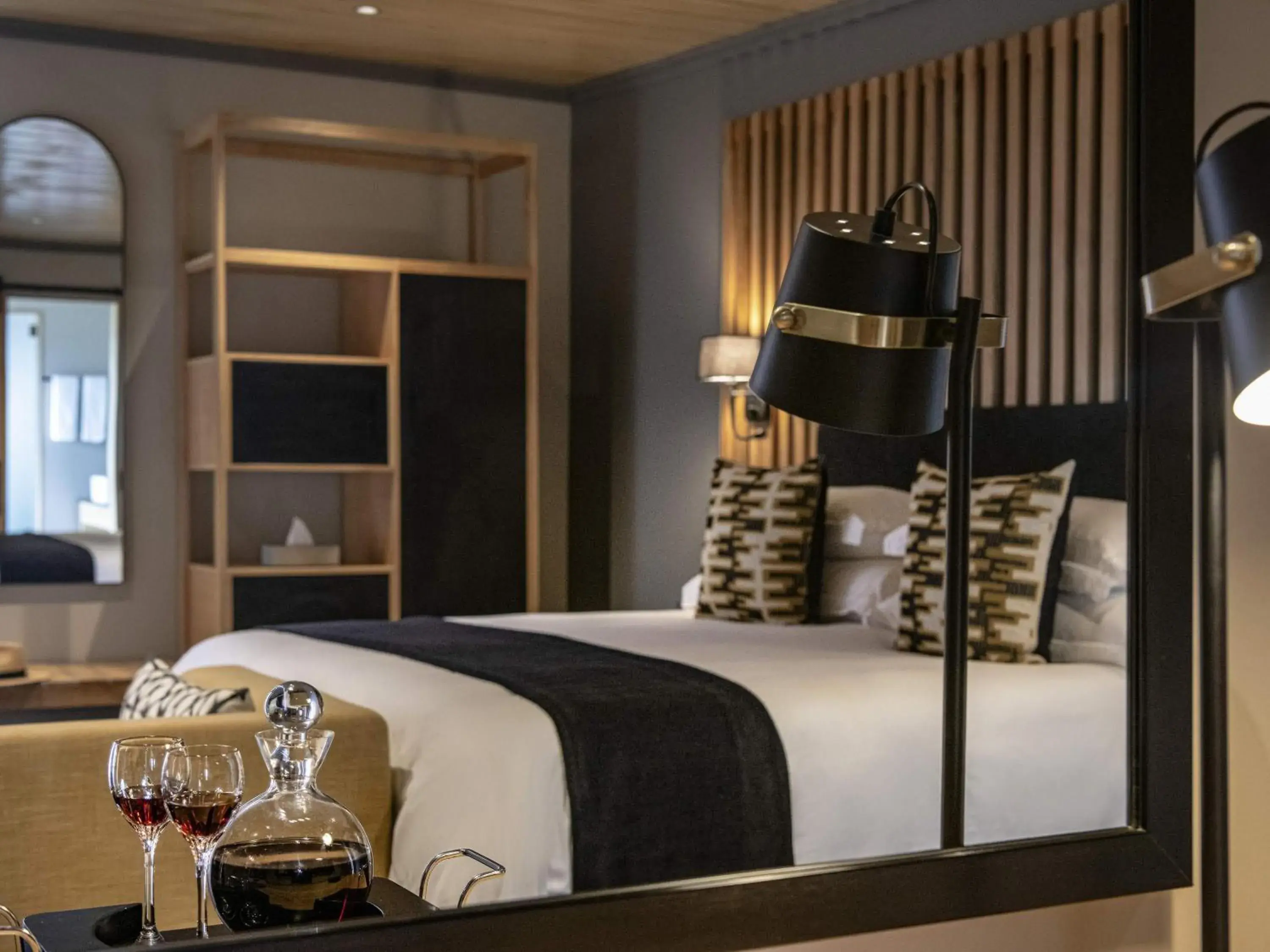 Bedroom, Bed in Founders Lodge by Mantis Bedroom, Bed in Founders Lodge by Mantis