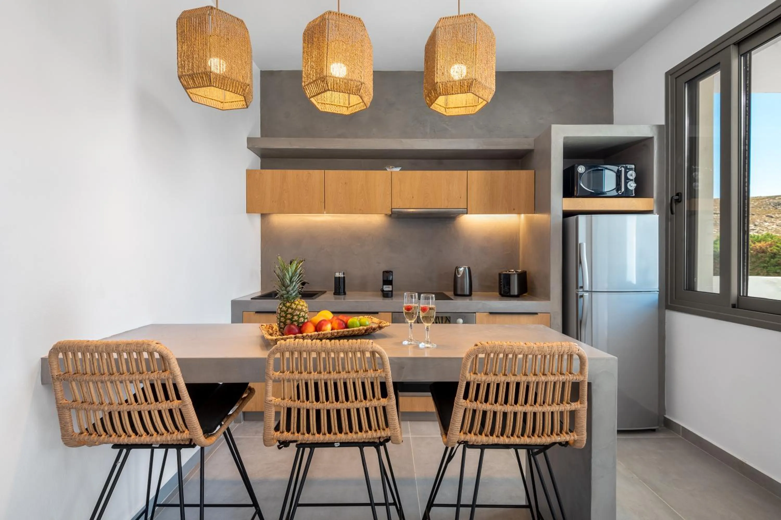 Kitchen or kitchenette in Celestial Lindos Suites