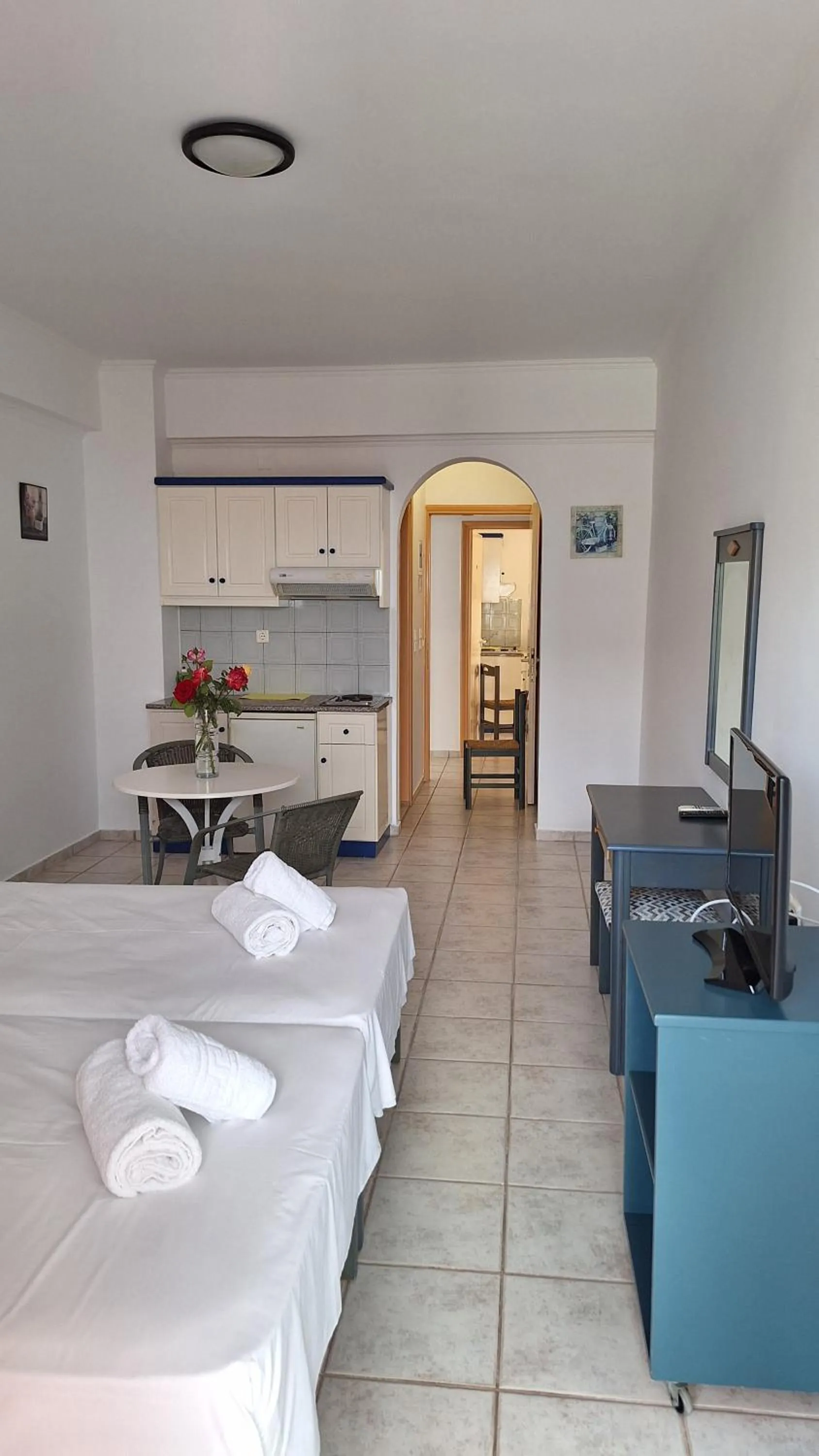 Bed in Kalliopi Studios - Apartments