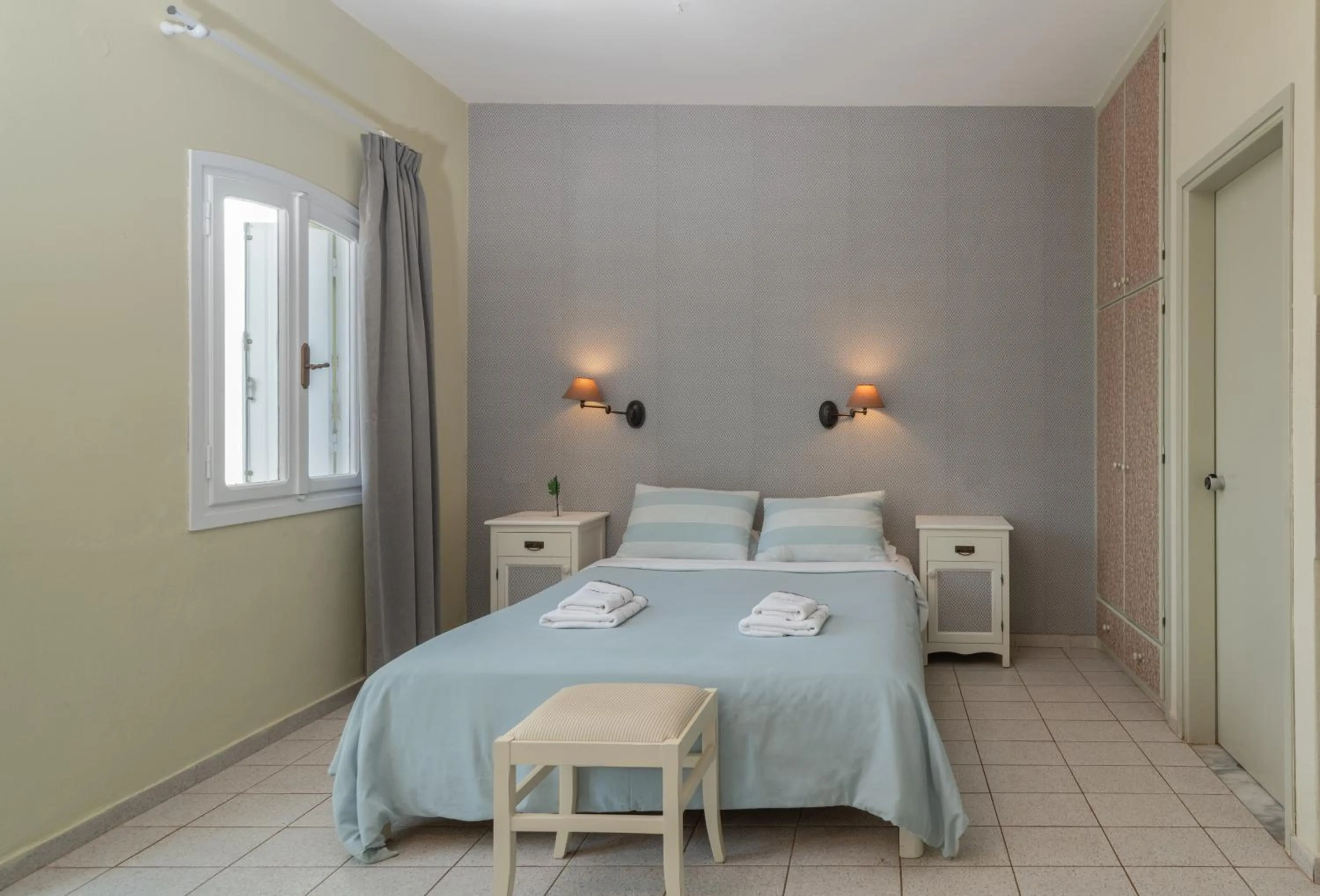 Bedroom, Bed in Adrakos Apartments (Adults Only)