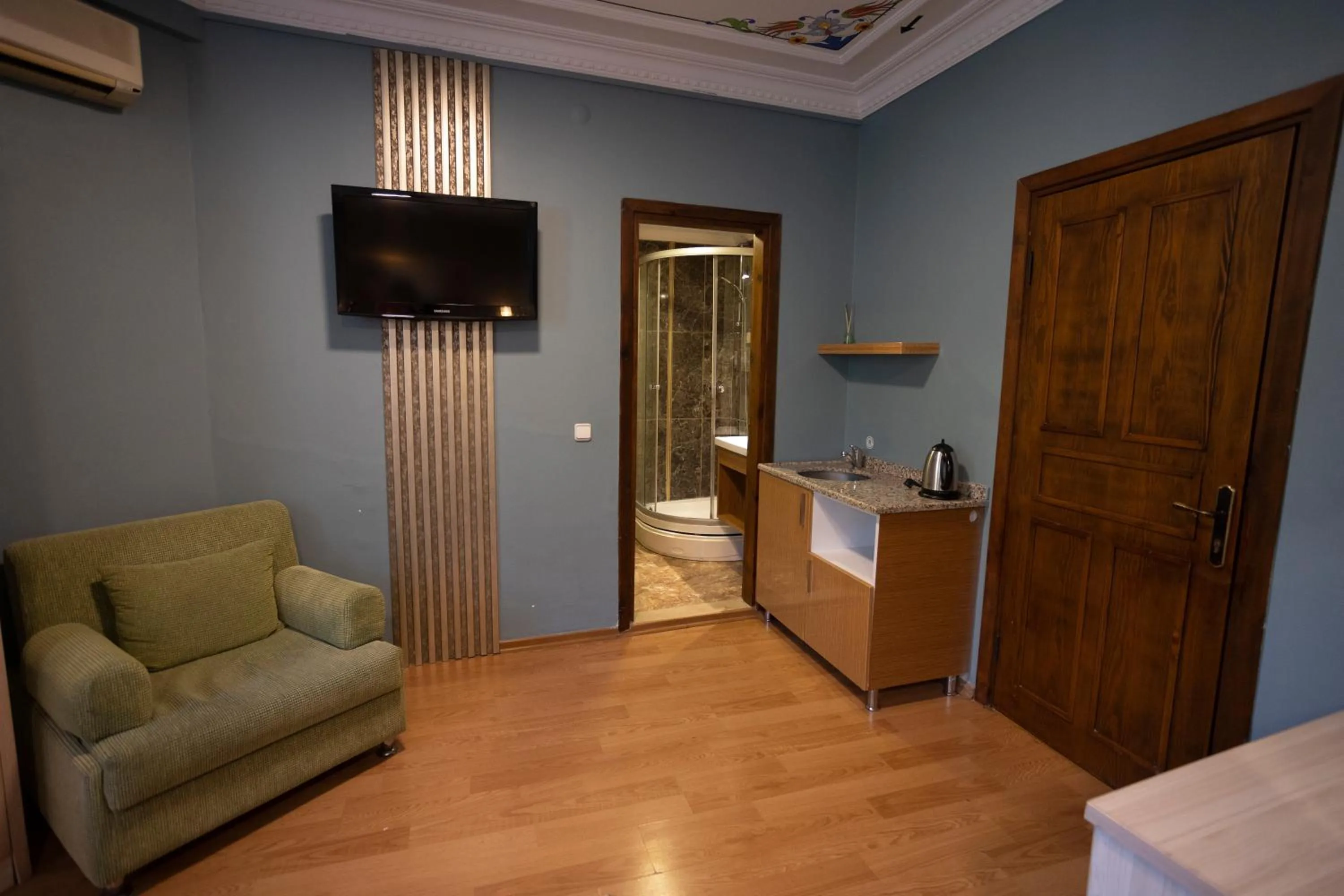 TV and multimedia, Bed in Tashkonak Studio Suites