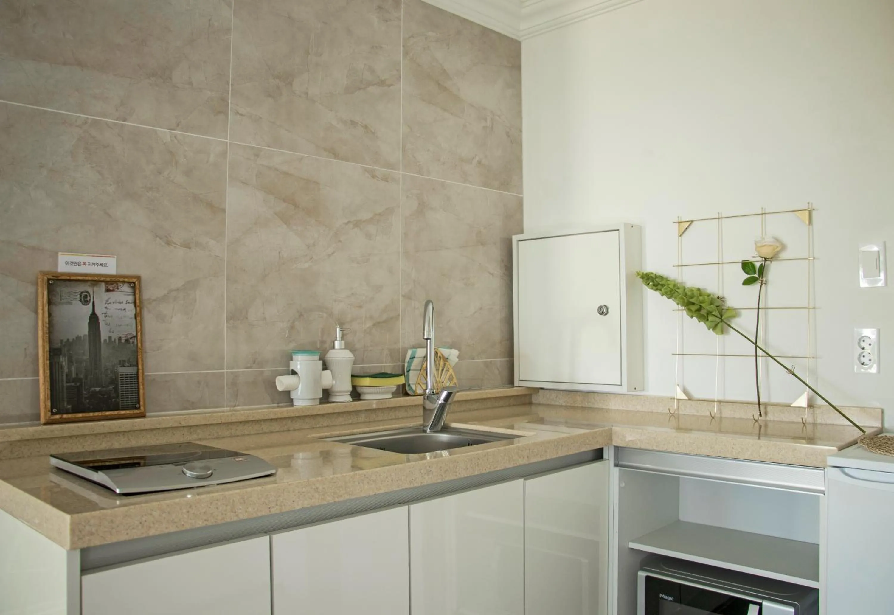 Kitchen or kitchenette in Sun and Moon Resort