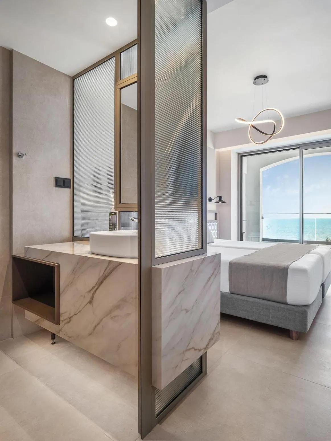 Bathroom, Bed in Creta Star Hotel - Adults Only