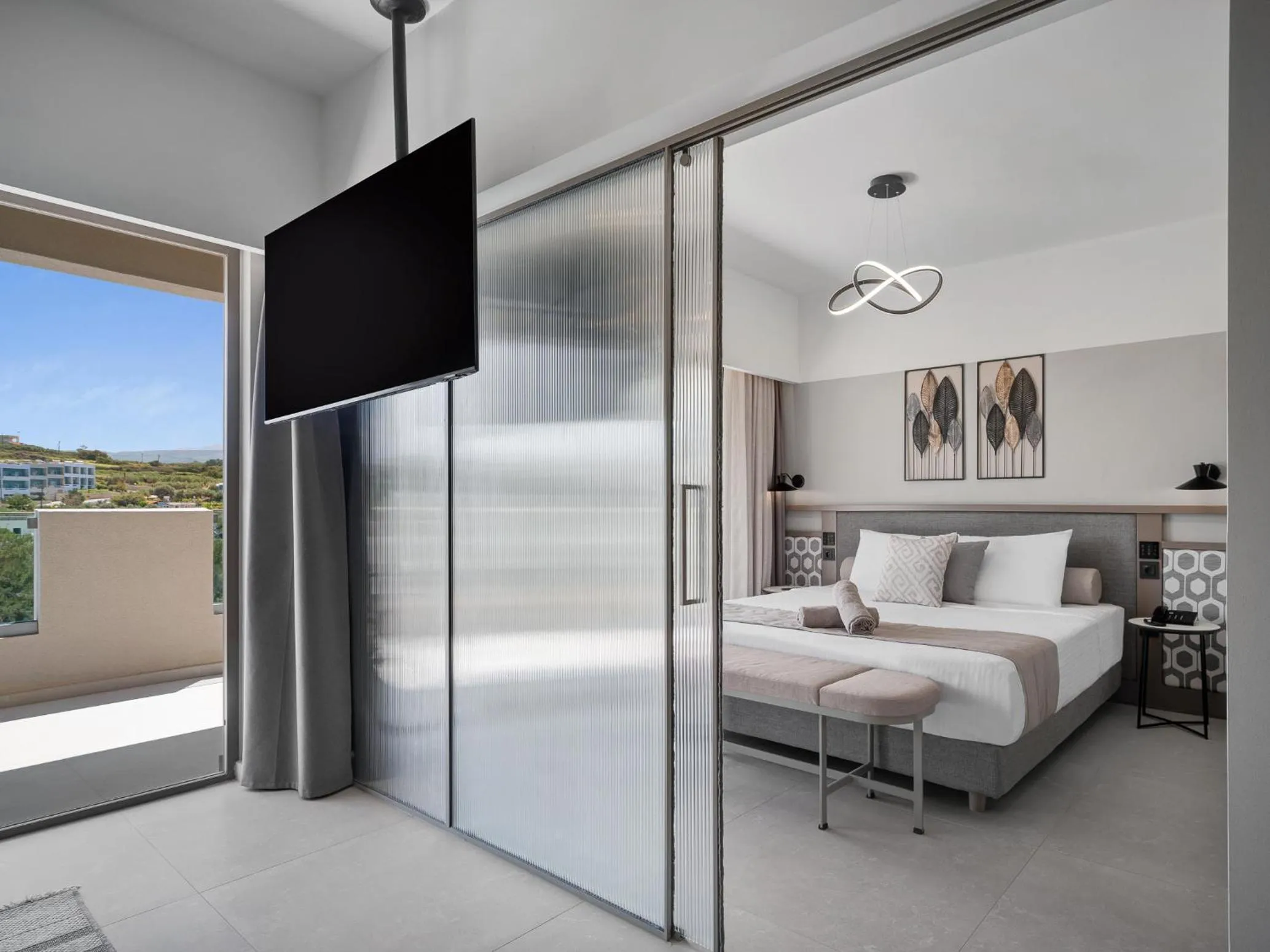 TV and multimedia, Bed in Creta Star Hotel - Adults Only