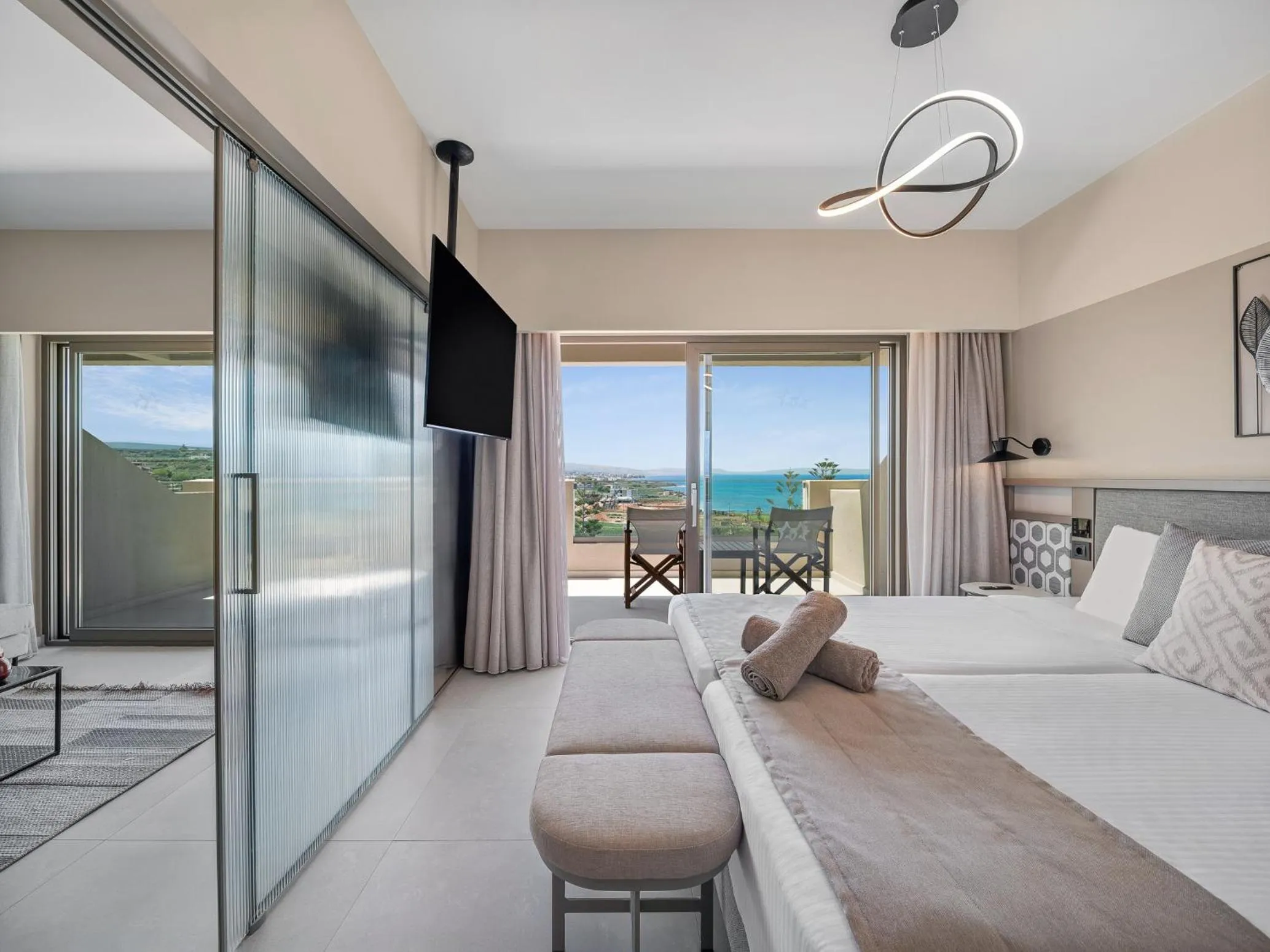 TV and multimedia, Bed in Creta Star Hotel - Adults Only