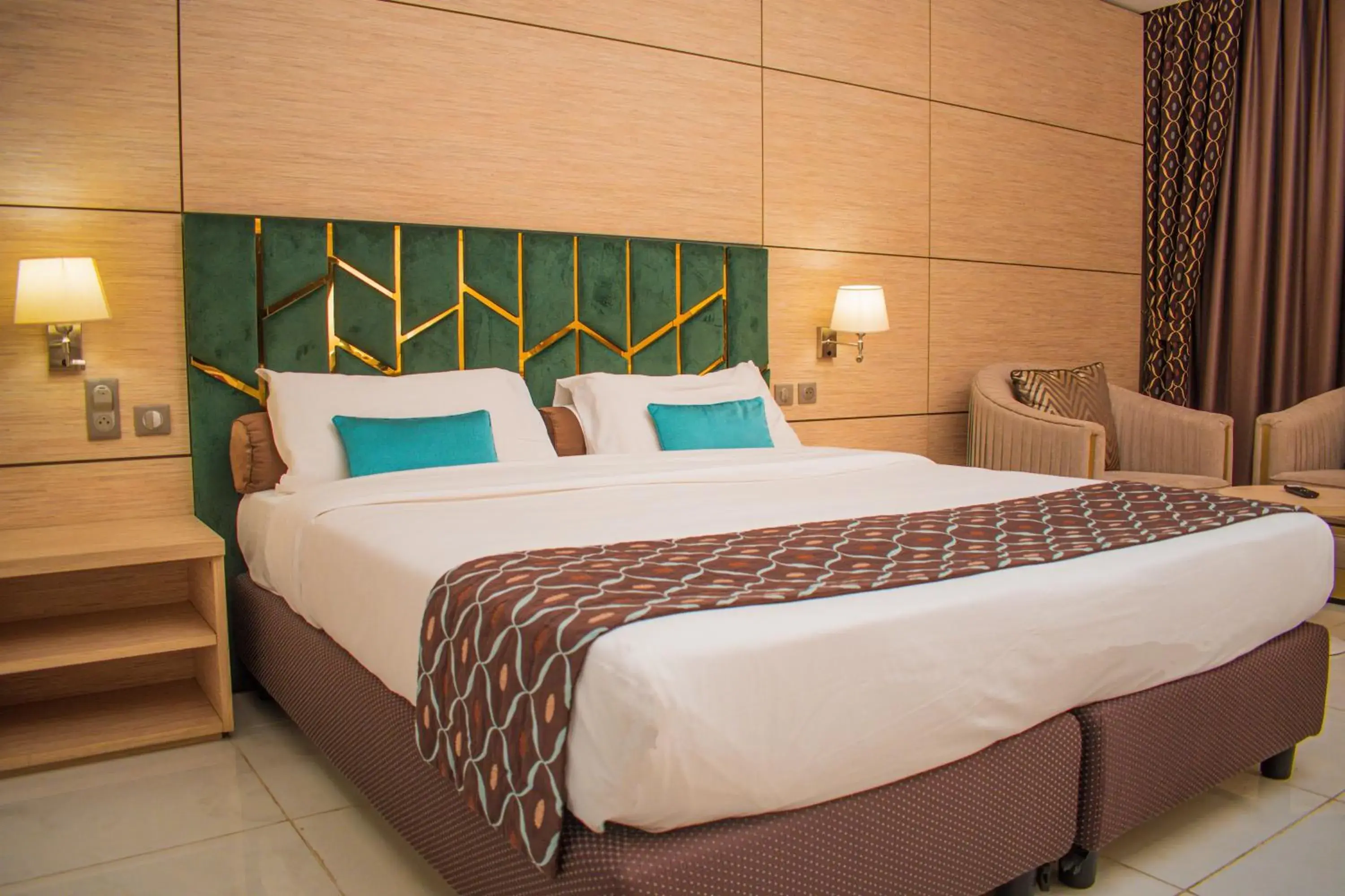 Bed in Hôtel Sarakawa Bed in Hôtel Sarakawa