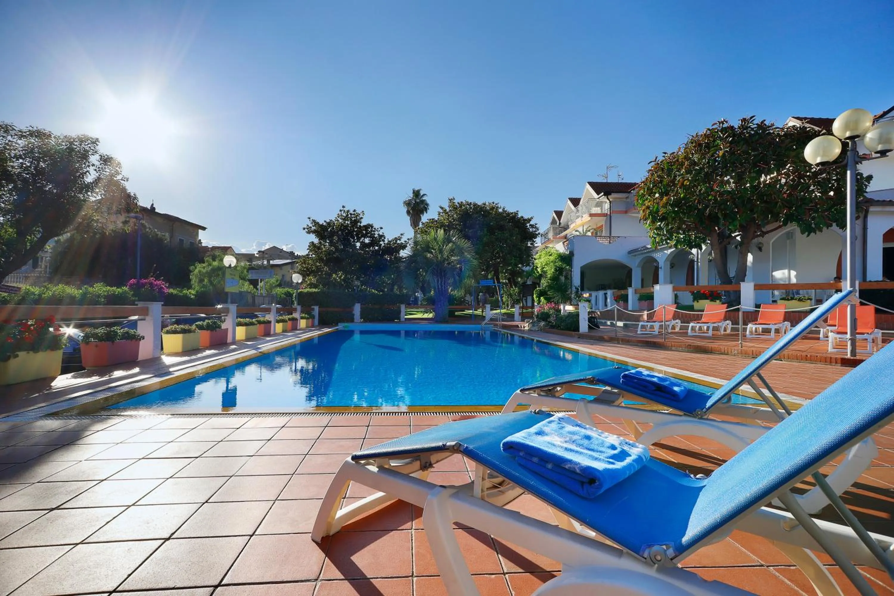 Pool view in Diano Sporting Apartments