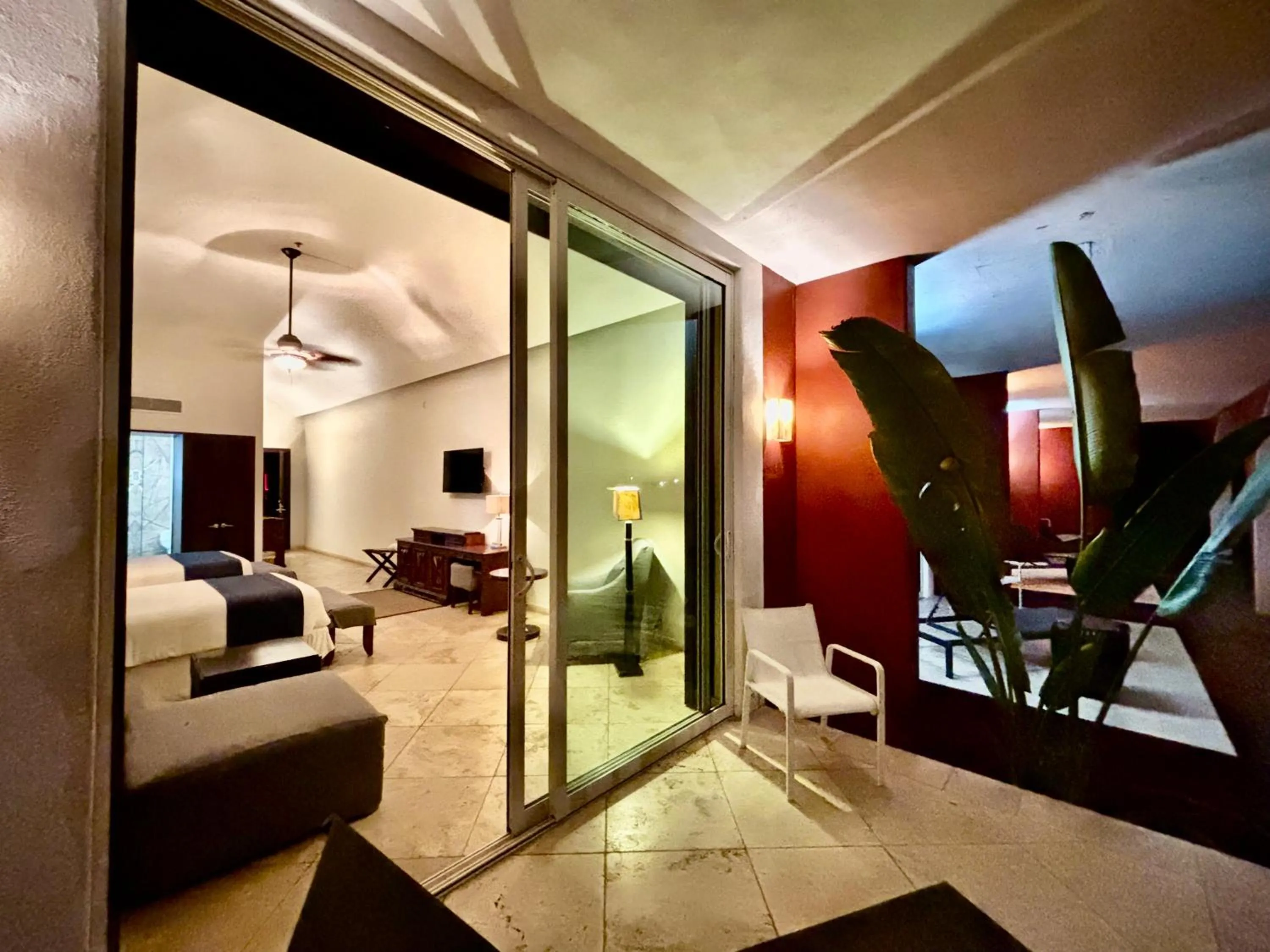 Bed in Hotel Hacienda San Pancho