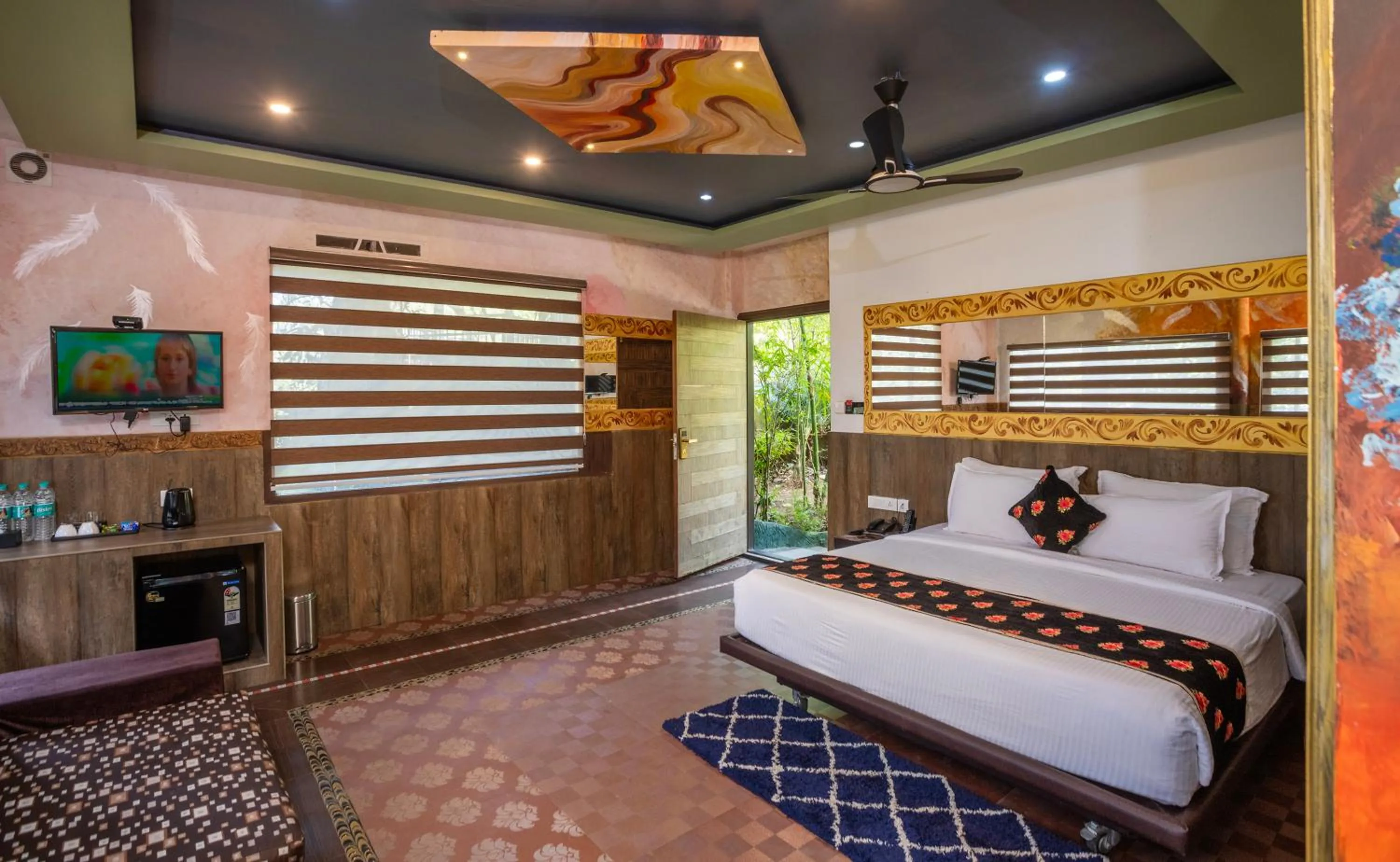 Bed in Parakkat Nature Resort