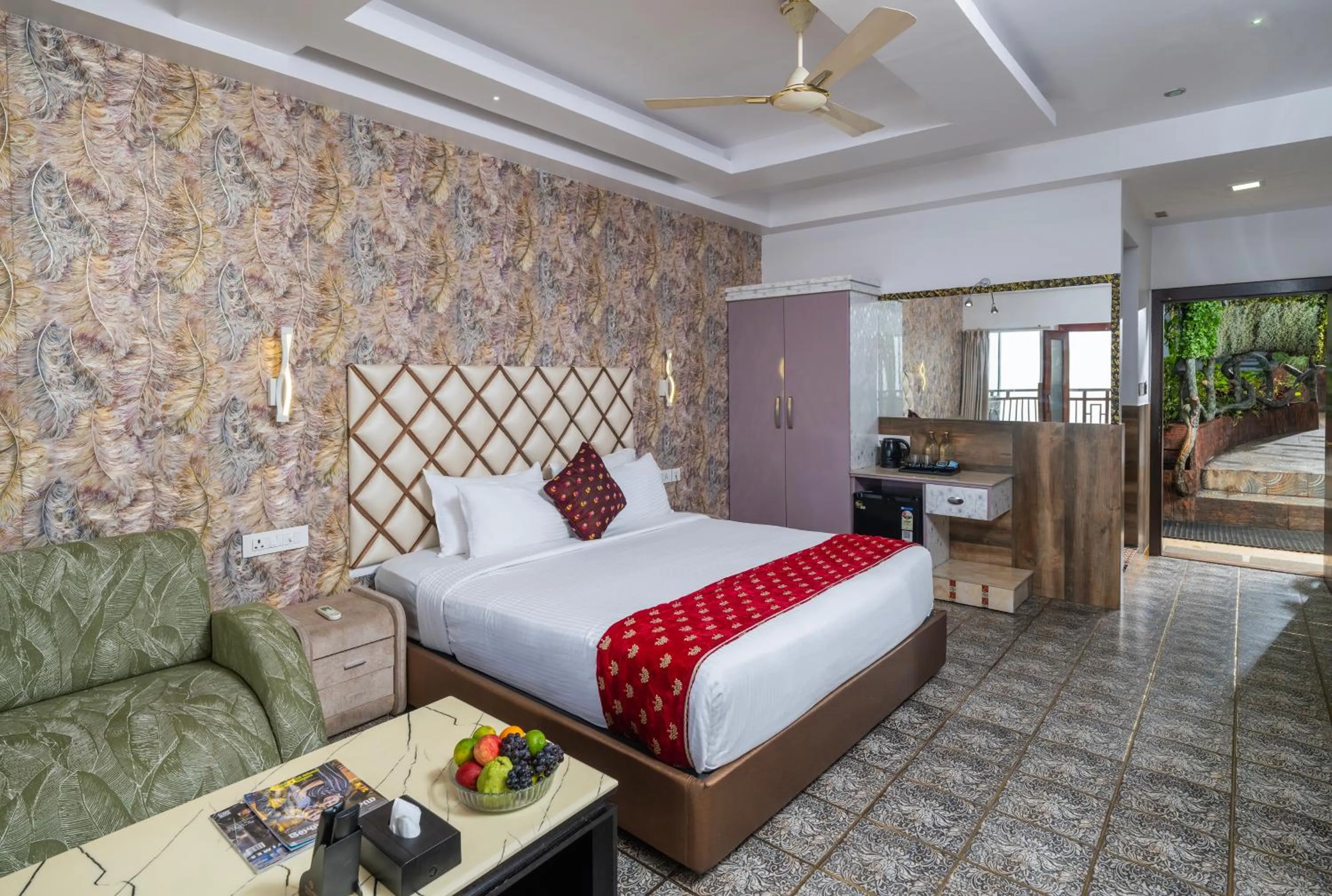 Seating area, Bed in Parakkat Nature Resort