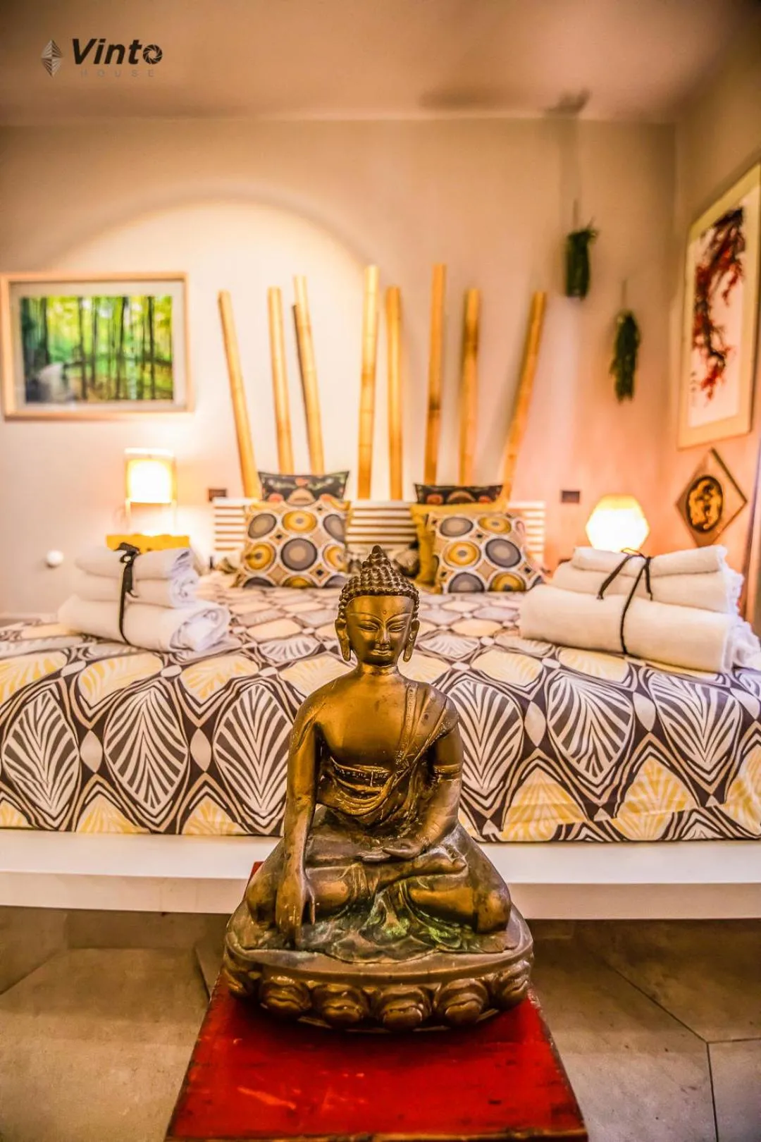 Bed in Vinto House Salerno Downtown