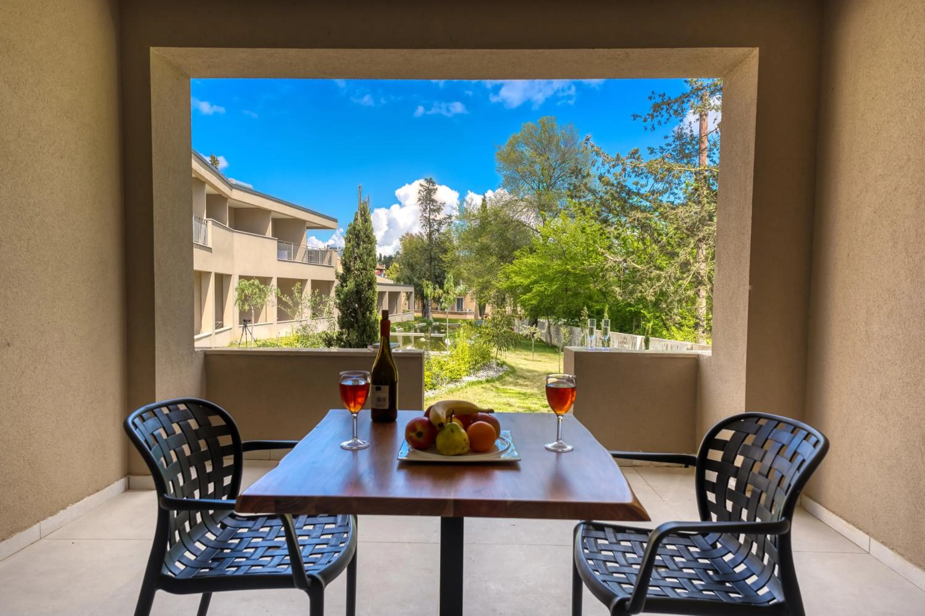 Patio in Folies Corfu Town Hotel Apartments