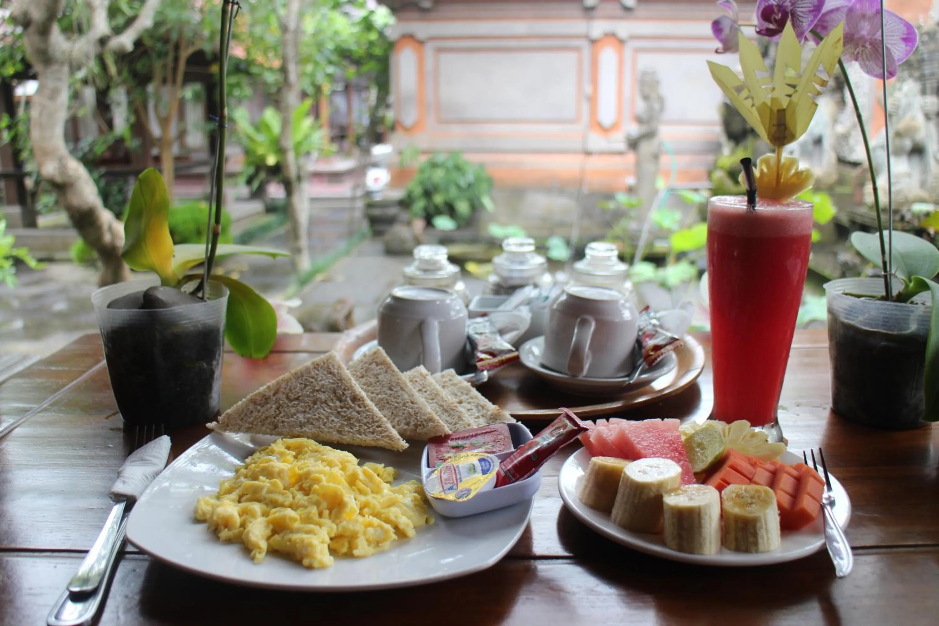 Asian breakfast in Betutu Bali Villas