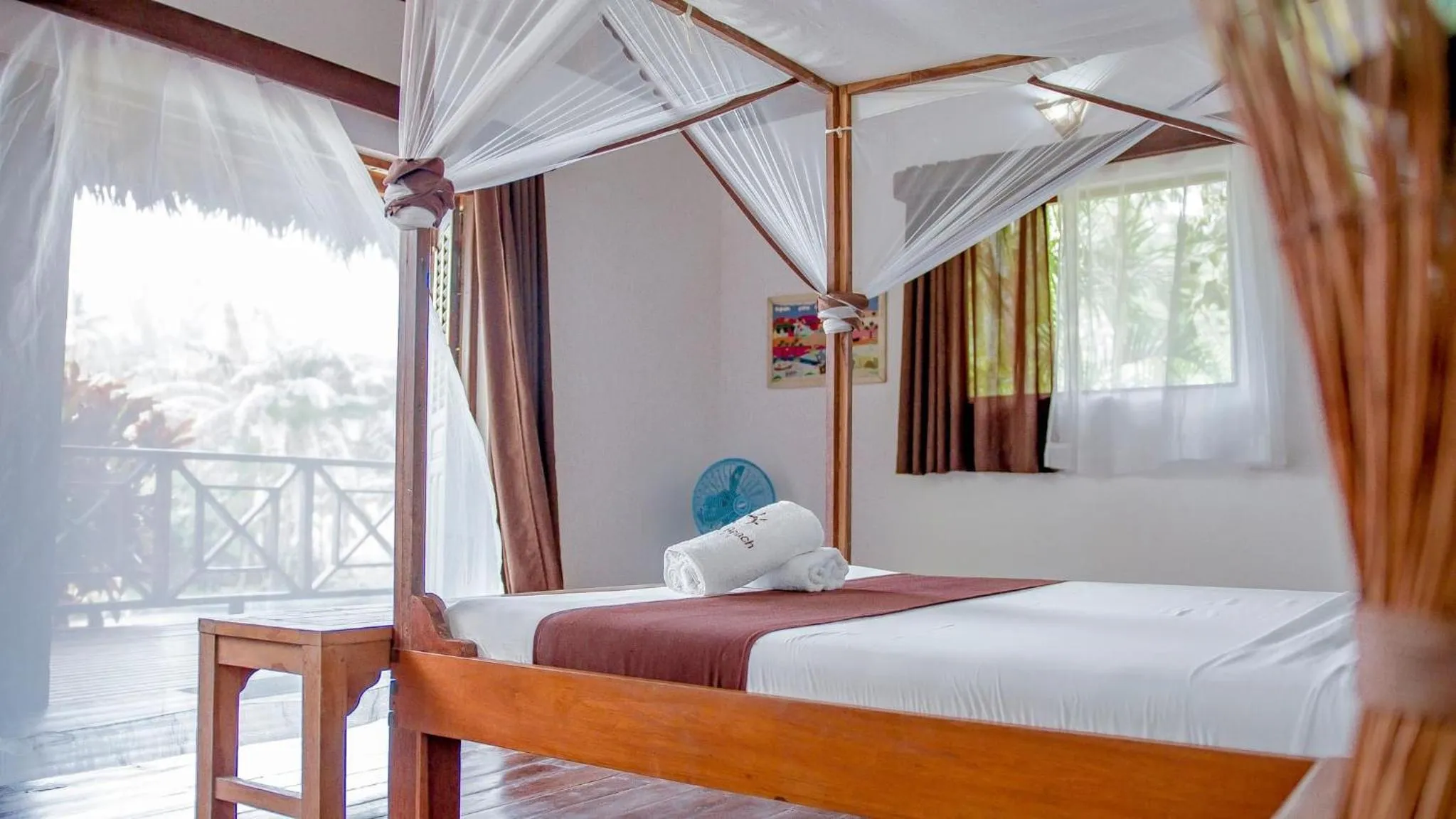 Bed in Hotel Océan Beach Sakatia