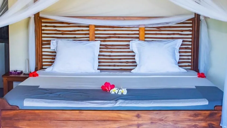 Bed in Hotel Océan Beach Sakatia