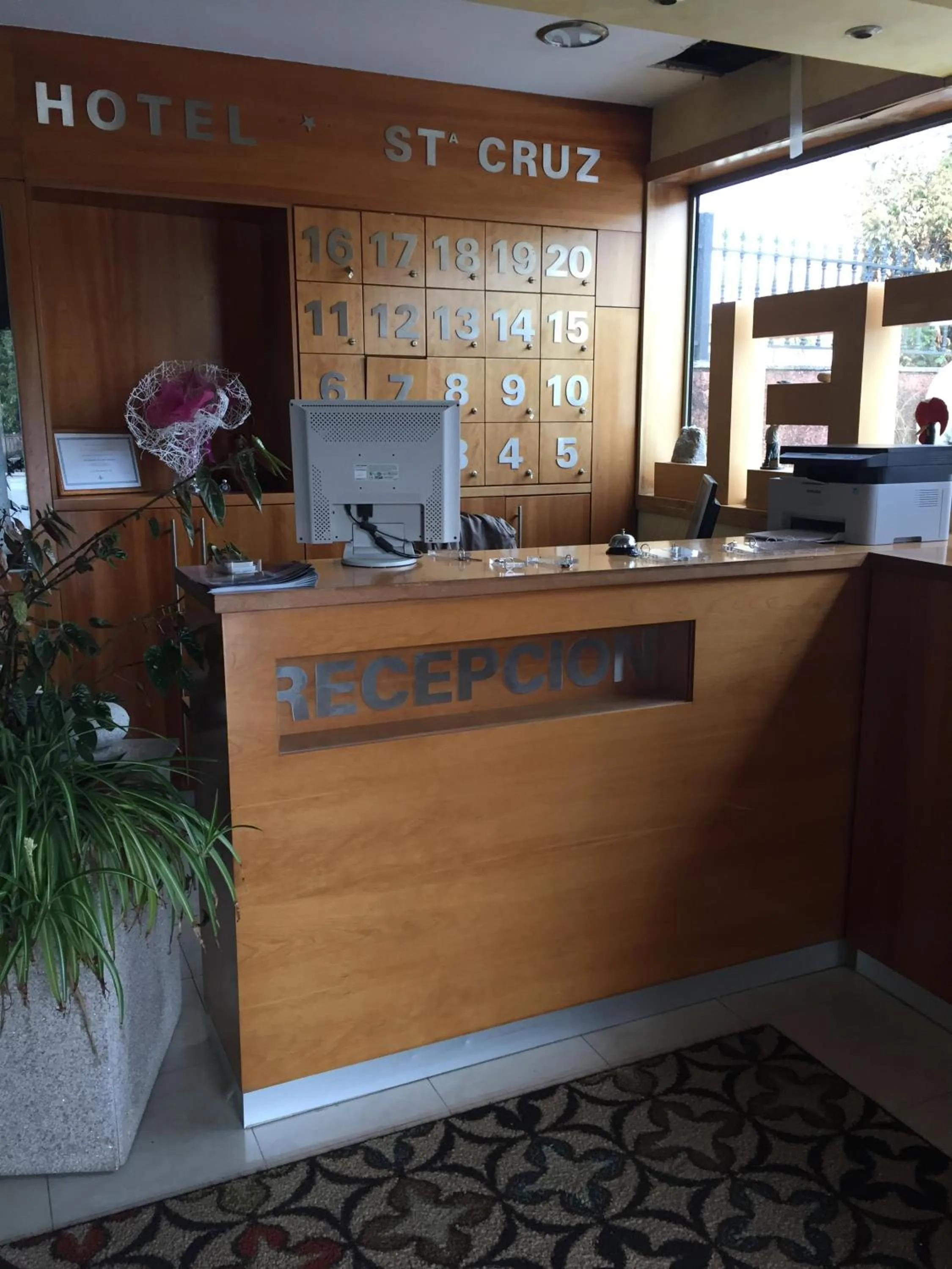 Lobby or reception in Hotel Santa Cruz