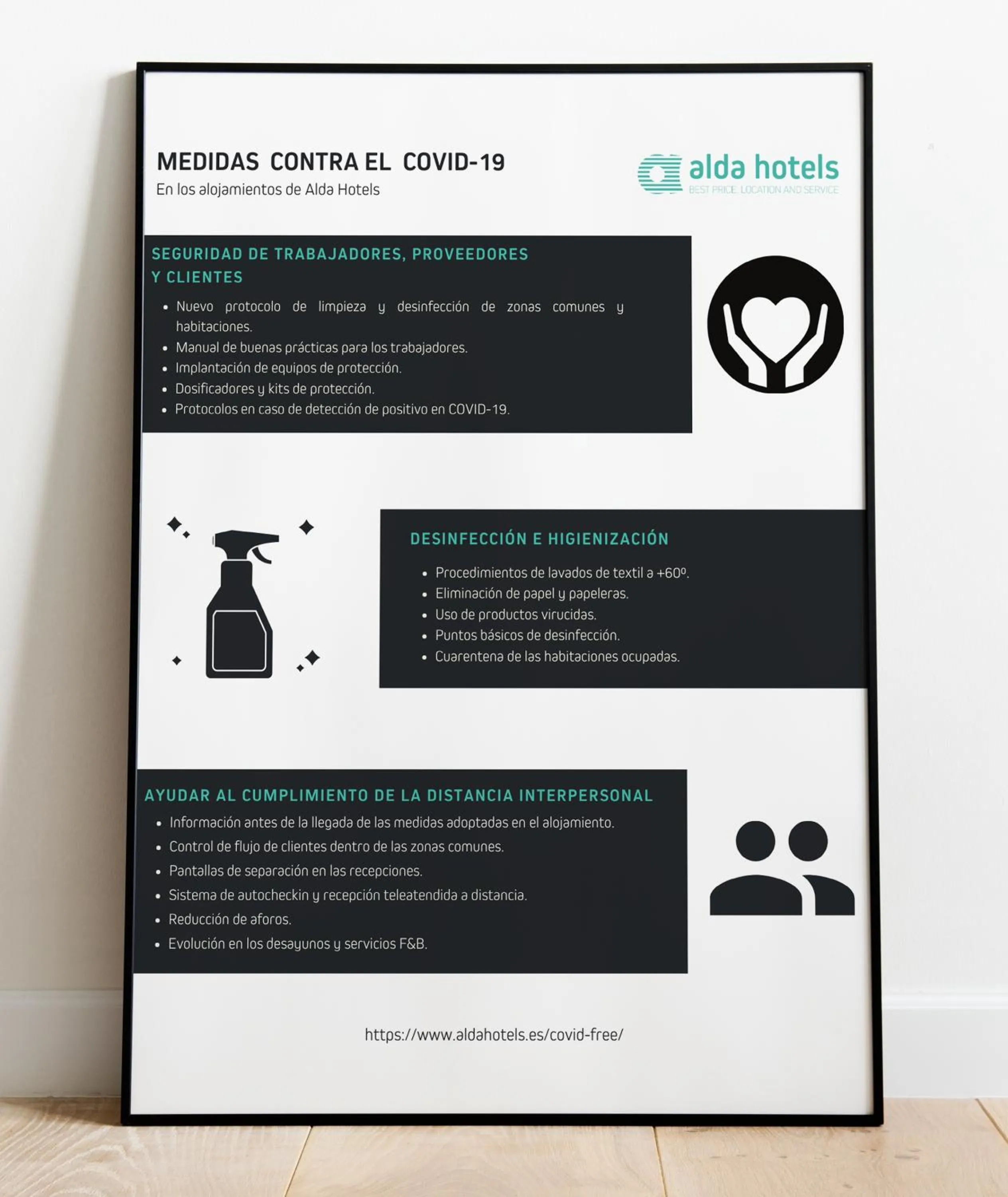 Logo/Certificate/Sign in Hotel Alda Vía León