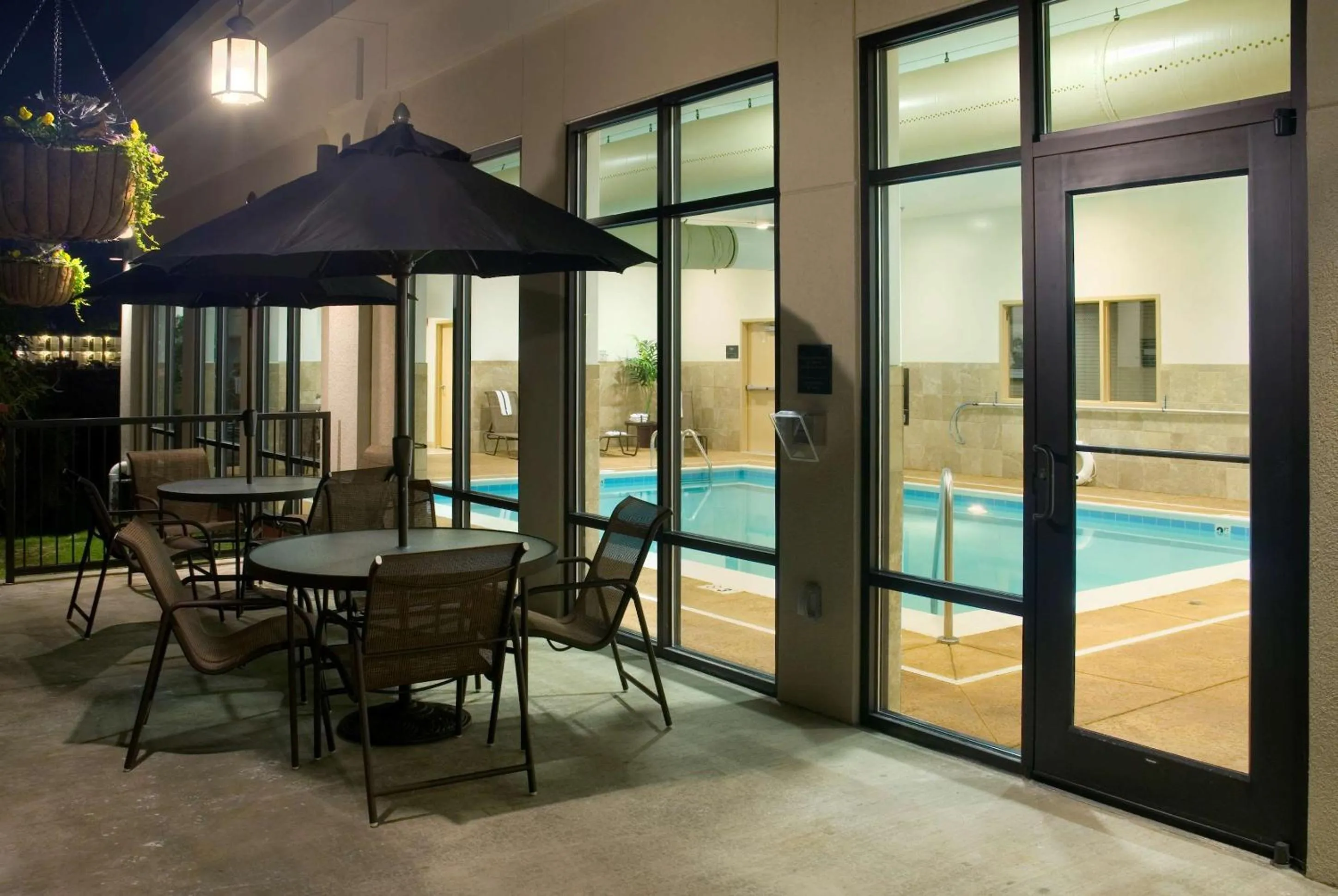 Pool view in Hampton Inn Hendersonville