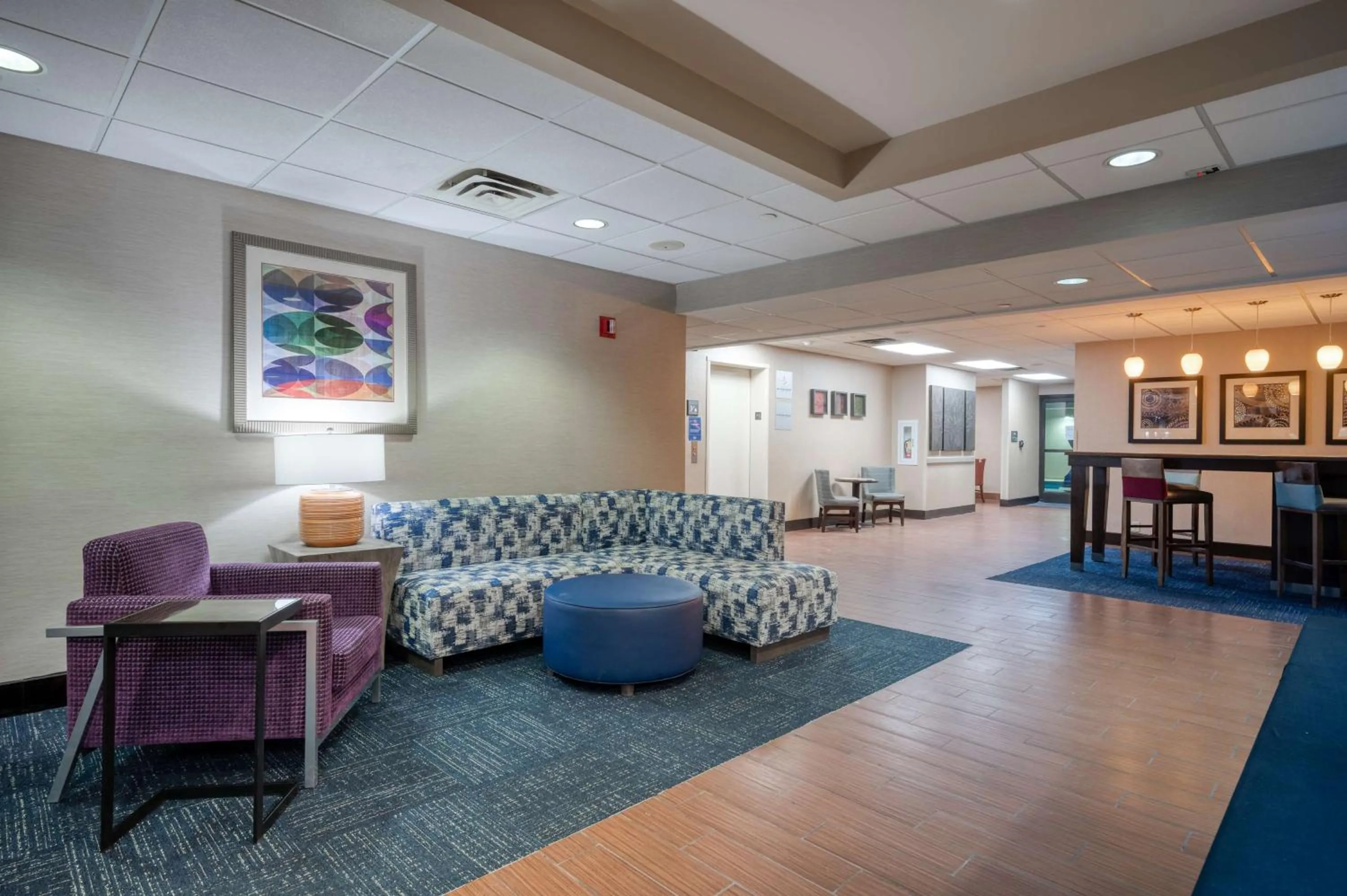 Lobby or reception in Hampton Inn Janesville