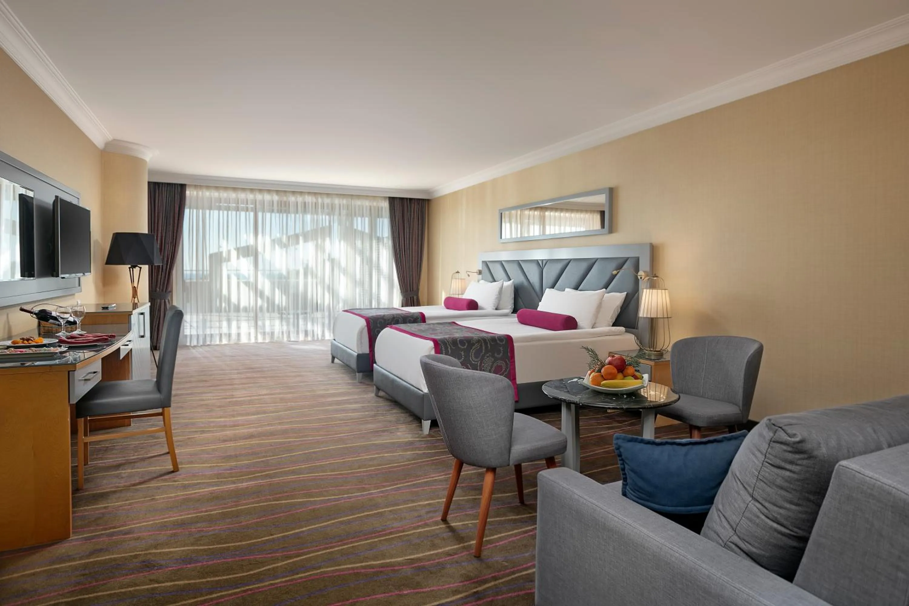 Bed in Sirene Belek Hotel