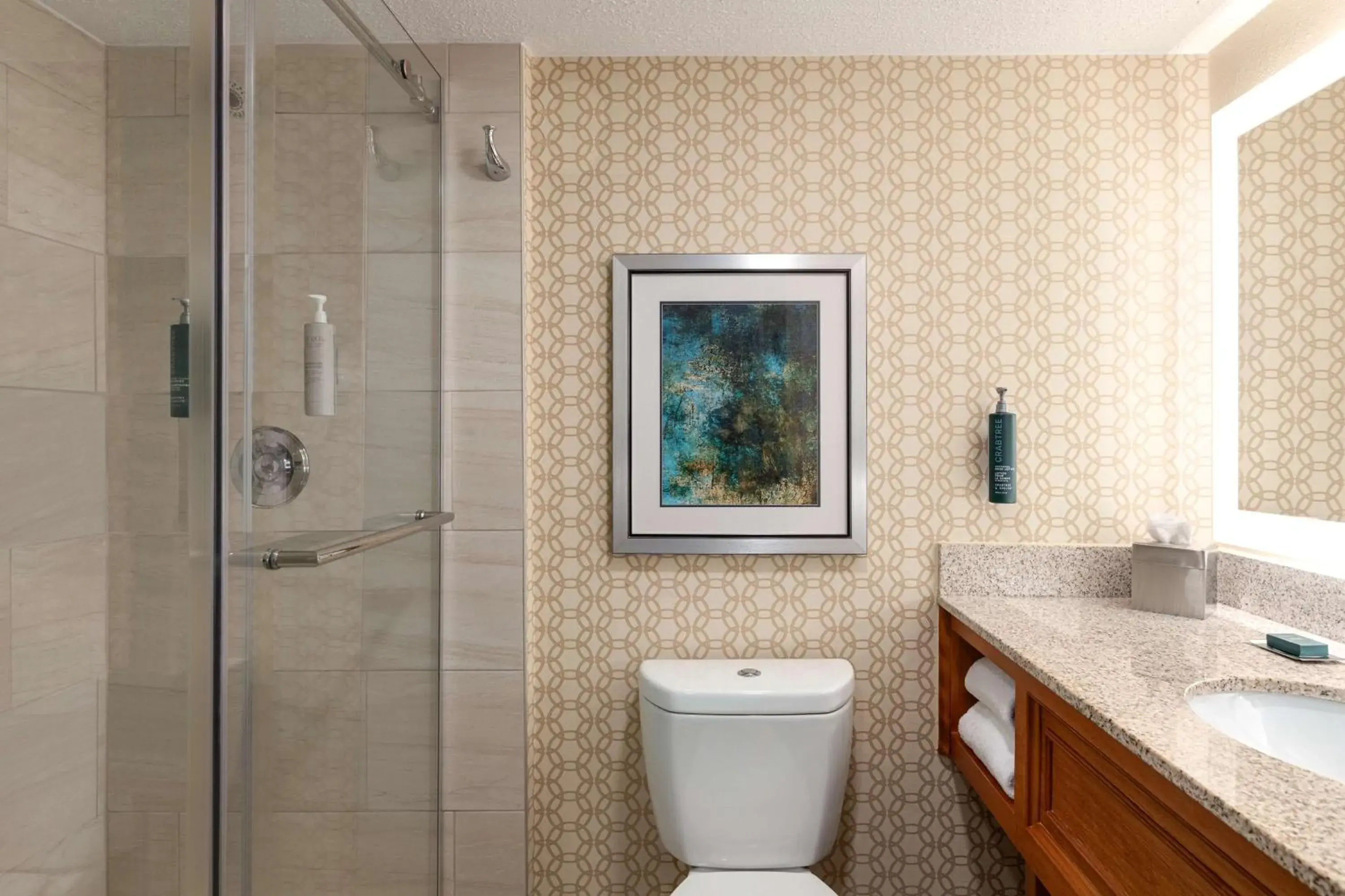 Bathroom in Crowne Plaza Hotel Fort Myers at Bell Tower Shops, an IHG Hotel Bathroom in Crowne Plaza Hotel Fort Myers at Bell Tower Shops, an IHG Hotel