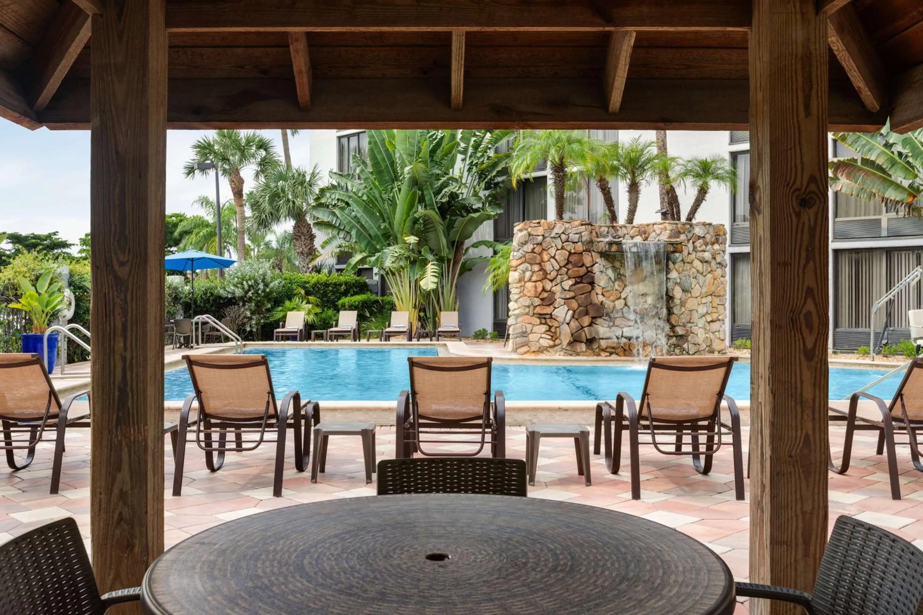 Pool view in Crowne Plaza Hotel Fort Myers at Bell Tower Shops, an IHG Hotel