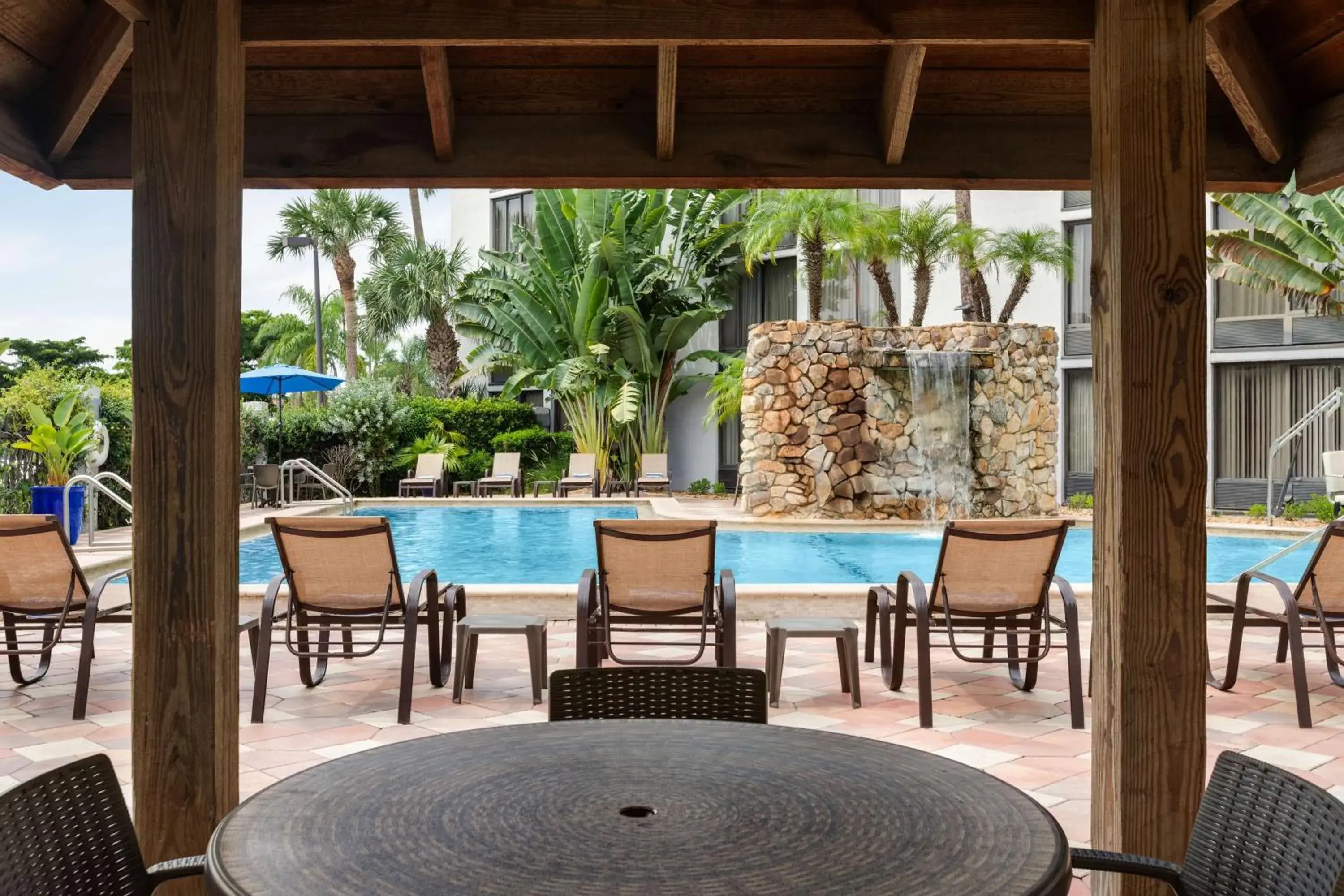 Pool view in Crowne Plaza Hotel Fort Myers at Bell Tower Shops, an IHG Hotel Pool view in Crowne Plaza Hotel Fort Myers at Bell Tower Shops, an IHG Hotel
