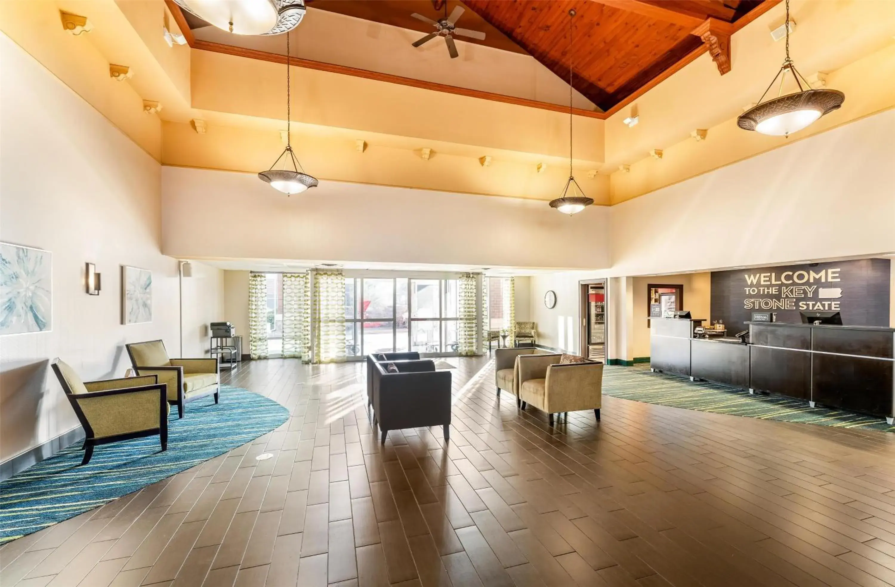 Lobby or reception in Hampton Inn & Suites Newtown Lobby or reception in Hampton Inn & Suites Newtown