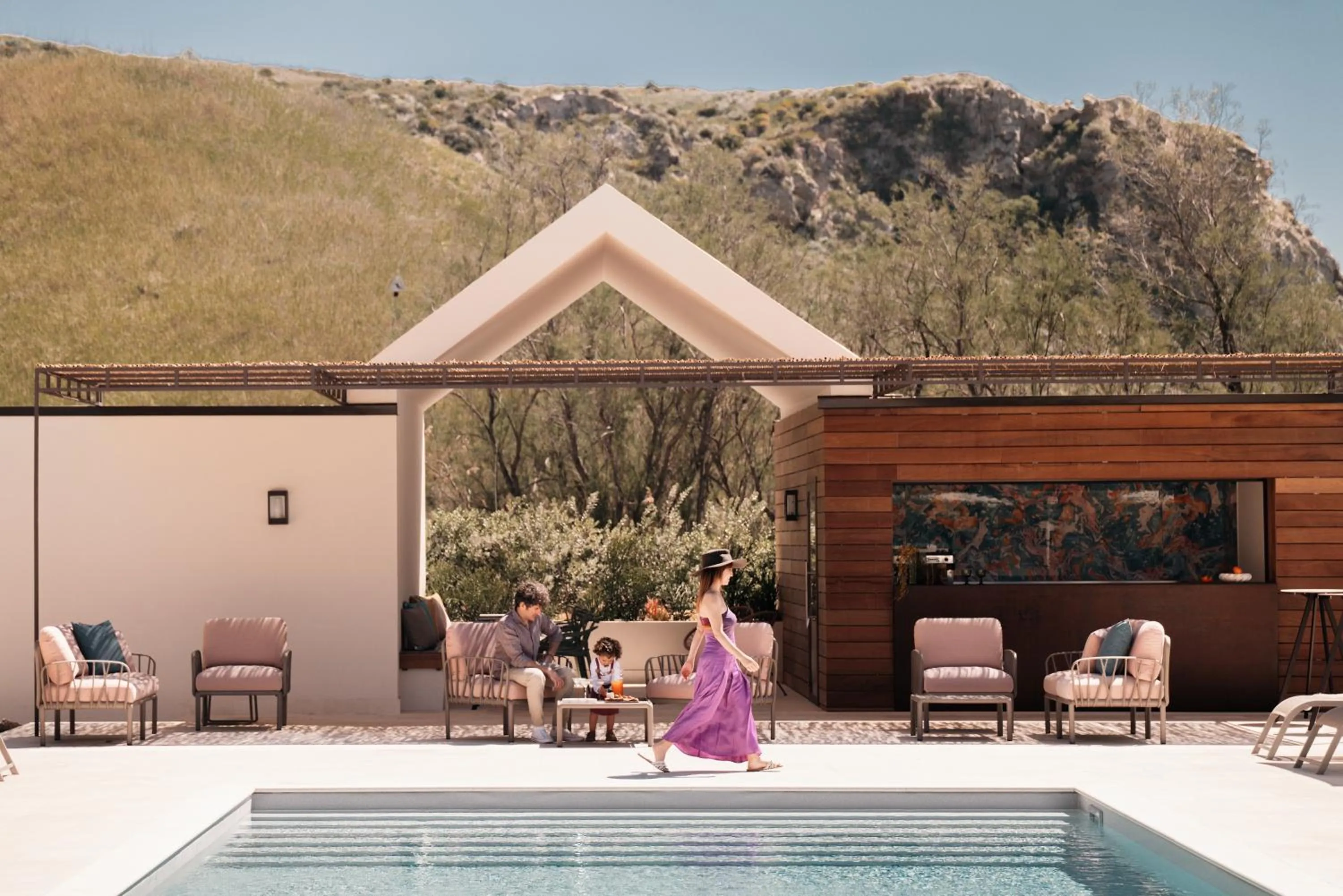 Lounge or bar in Luna Minoica Suites and Apartments